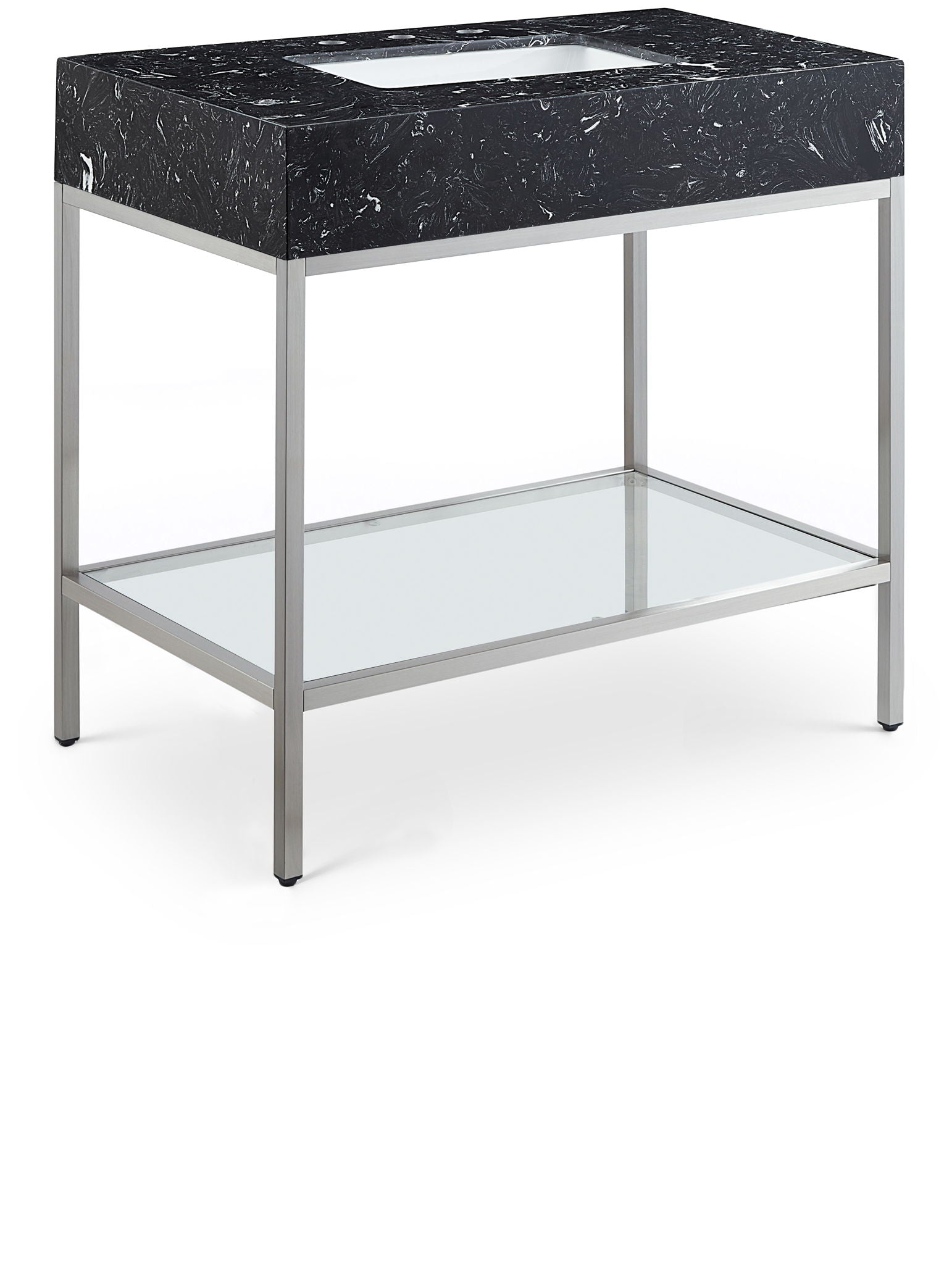 Marmo - Engineered Marble Bathroom Vanity With Chrome Base - Urban Living Furniture (Los Angeles, CA)