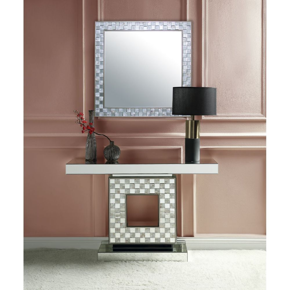 Nasa - 47" Console Table - Mirrored & Mother of Pearl - Urban Living Furniture (Los Angeles, CA)