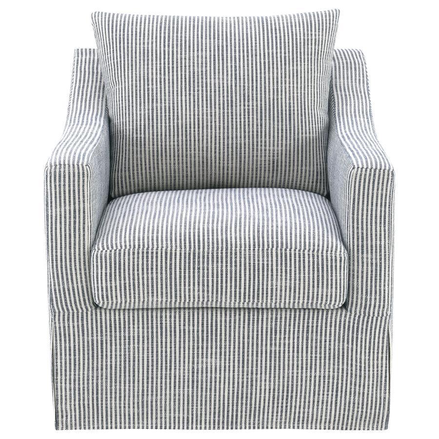 Winter - Upholstered Sloped Arm Accent Swivel Chair
