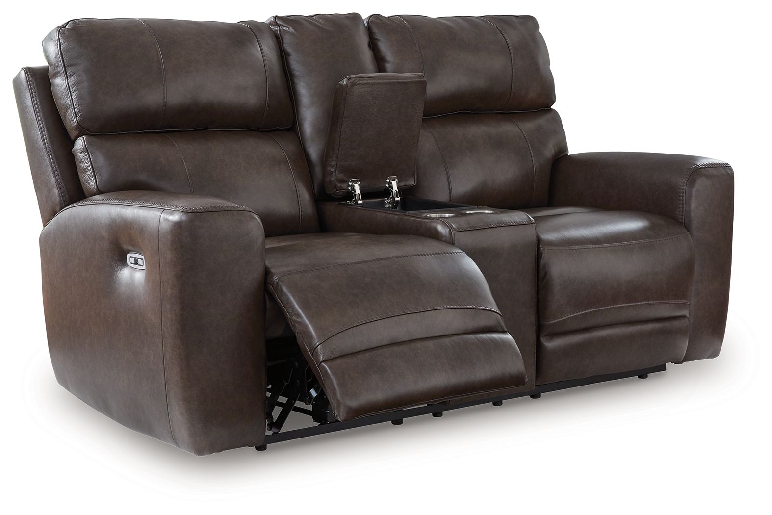 Crossplex - Smoke - Power Recline Loveseat / Console / Adjustable Headrest - Urban Living Furniture (Los Angeles, CA)