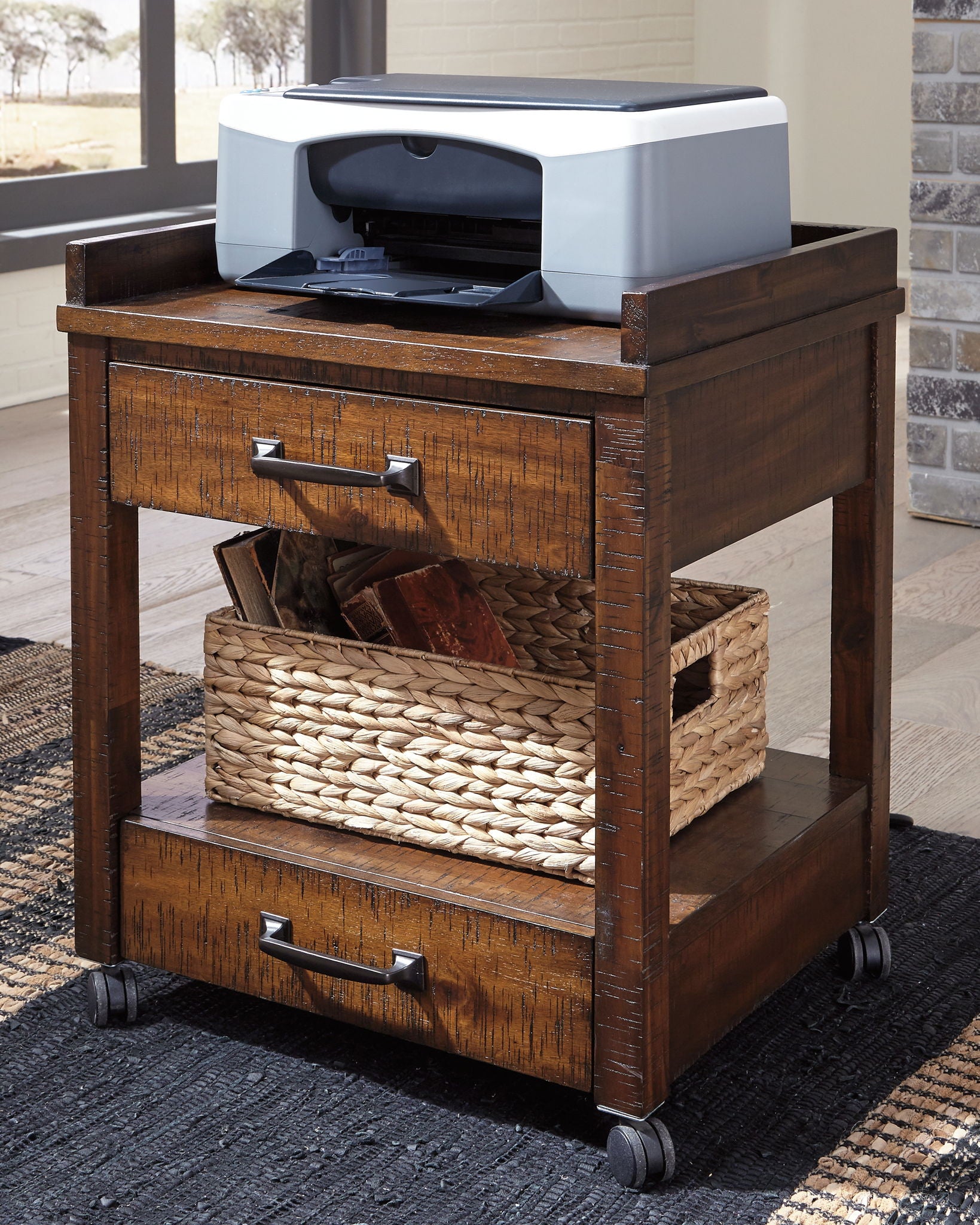 Baldridge - Rustic Brown - Printer Stand - Urban Living Furniture (Los Angeles, CA)