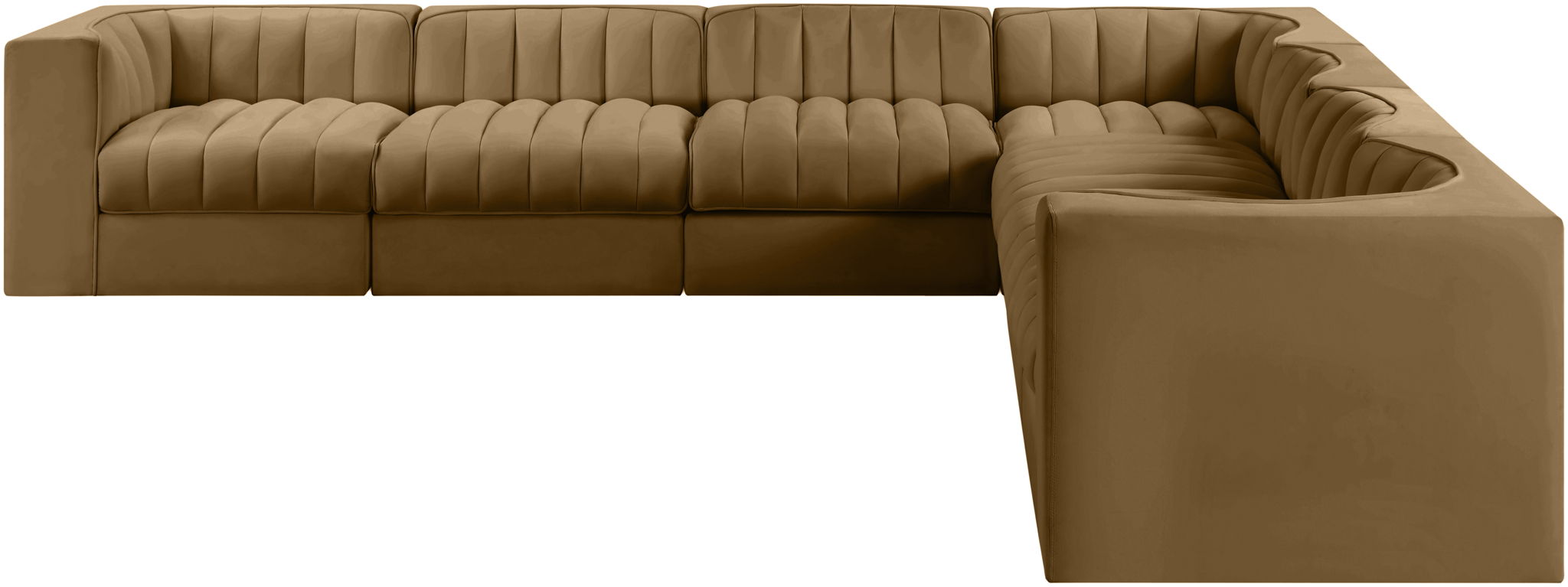 Rummi - Symmetrical Velvet Performance Fabric Upholstered 7 Piece Modular Sectional (With 3 Corner Chairs) - Urban Living Furniture (Los Angeles, CA)