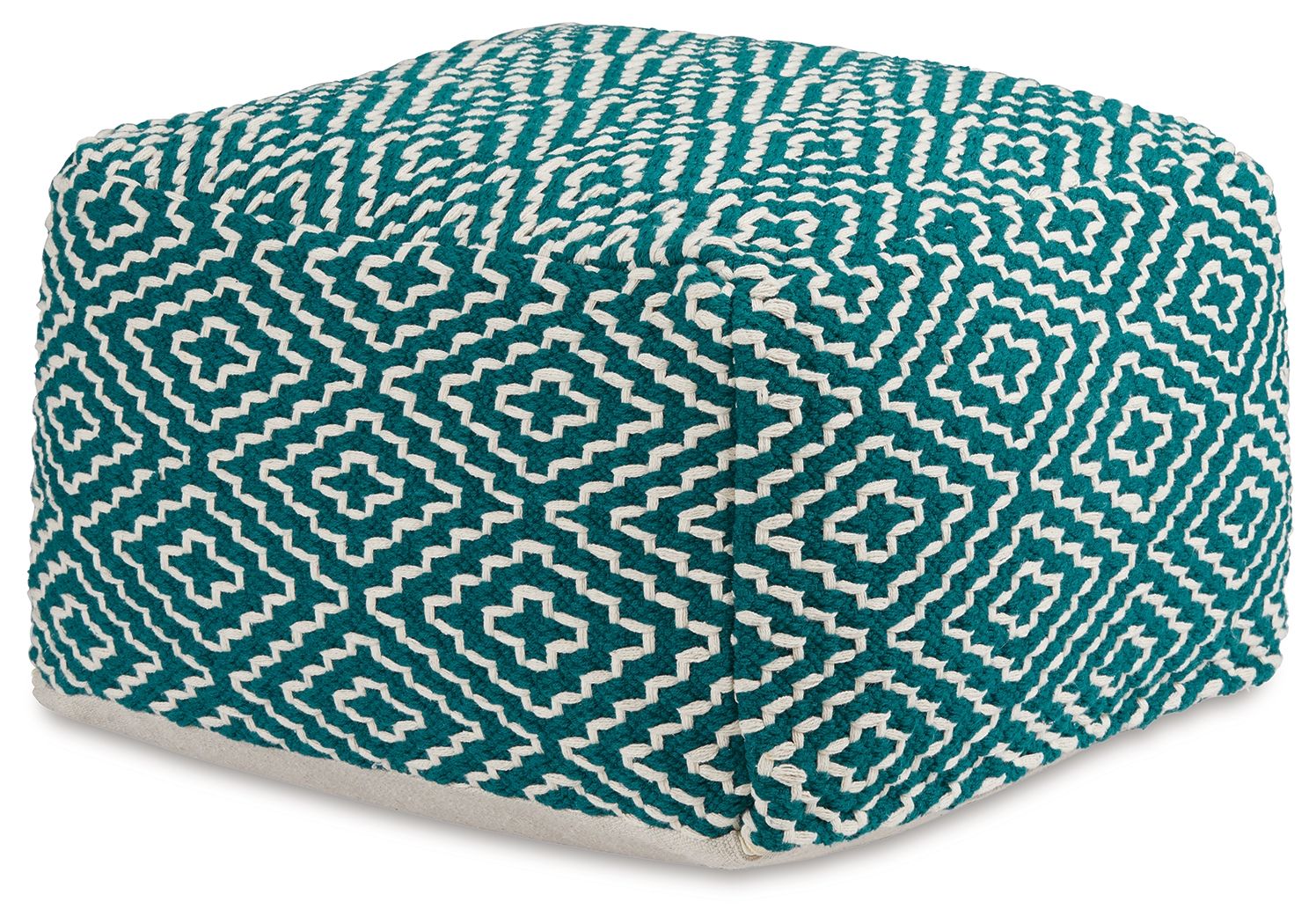 Brynnsen - Pouf - Teal / Ivory - Urban Living Furniture (Los Angeles, CA)