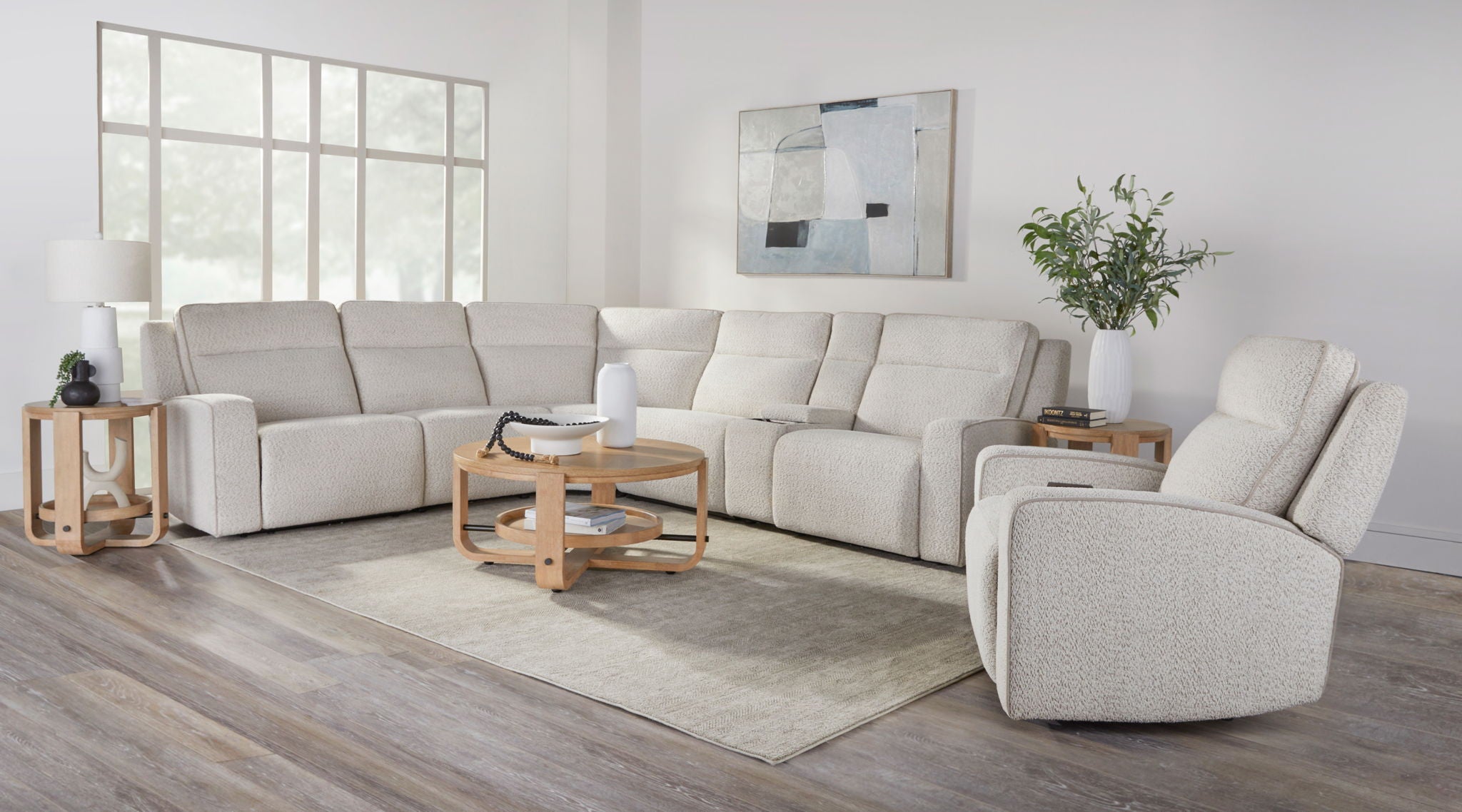 Lancaster - Tilt Console With Wireless Console - Fluffy River Rock - Urban Living Furniture (Los Angeles, CA)