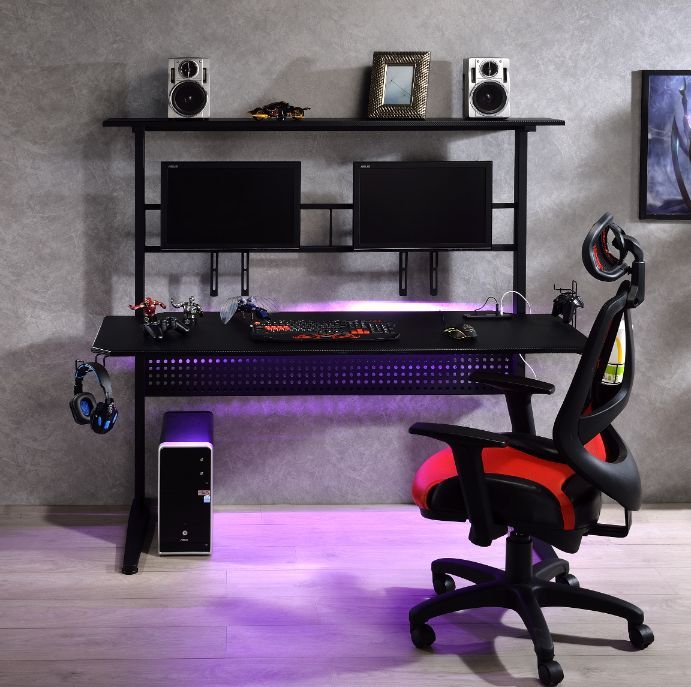 Canzi - Gaming Desk With USB - Black - Urban Living Furniture (Los Angeles, CA)