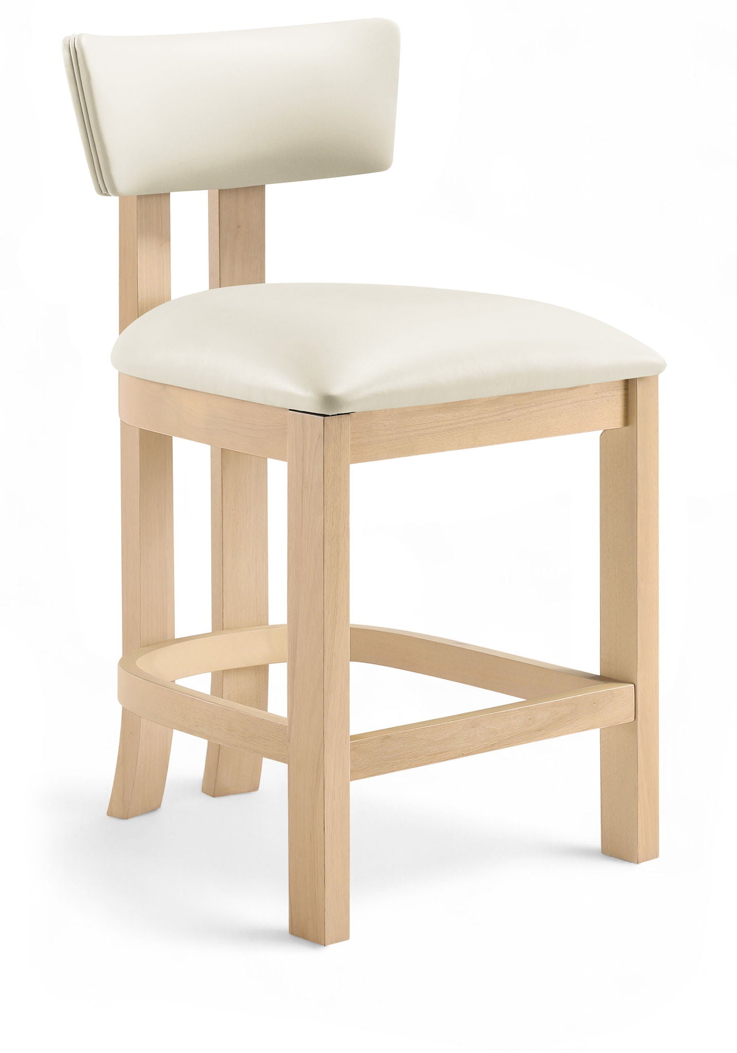 Lavrin - Vegan Leather Counter Stool (Set of 2) - Natural Base - Urban Living Furniture (Los Angeles, CA)