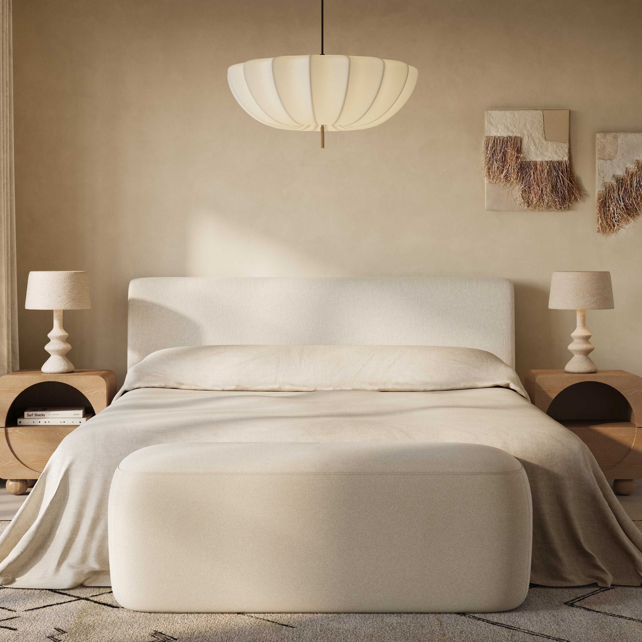Graceland - Faux Mohair Bench - Urban Living Furniture (Los Angeles, CA)