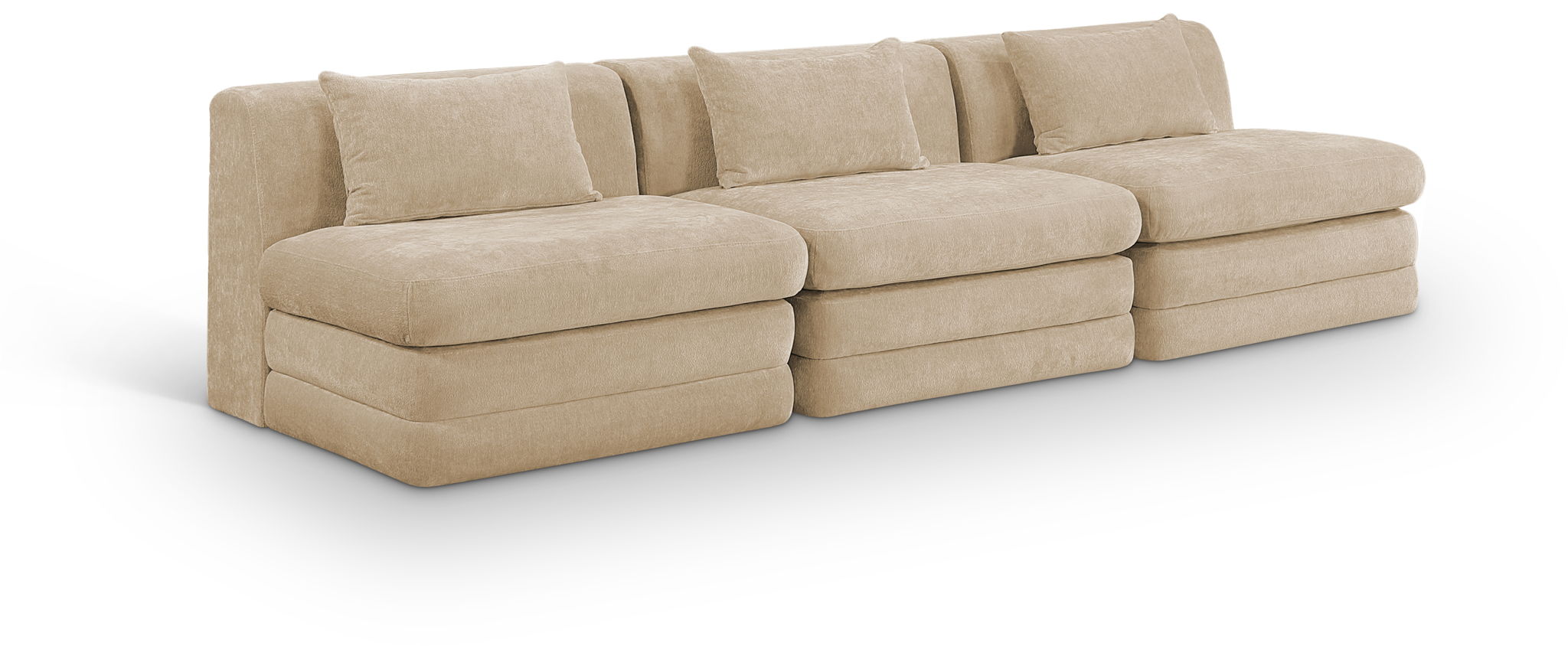 Stellar - 3 Piece 114" Upholstered Modular Armless Sofa - Urban Living Furniture (Los Angeles, CA)