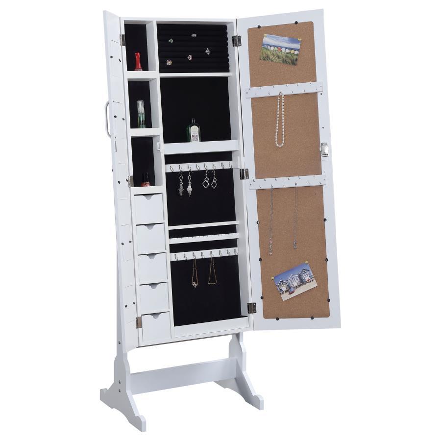 Doyle - Cheval Mirror With Jewelry Storage - White - Urban Living Furniture (Los Angeles, CA)
