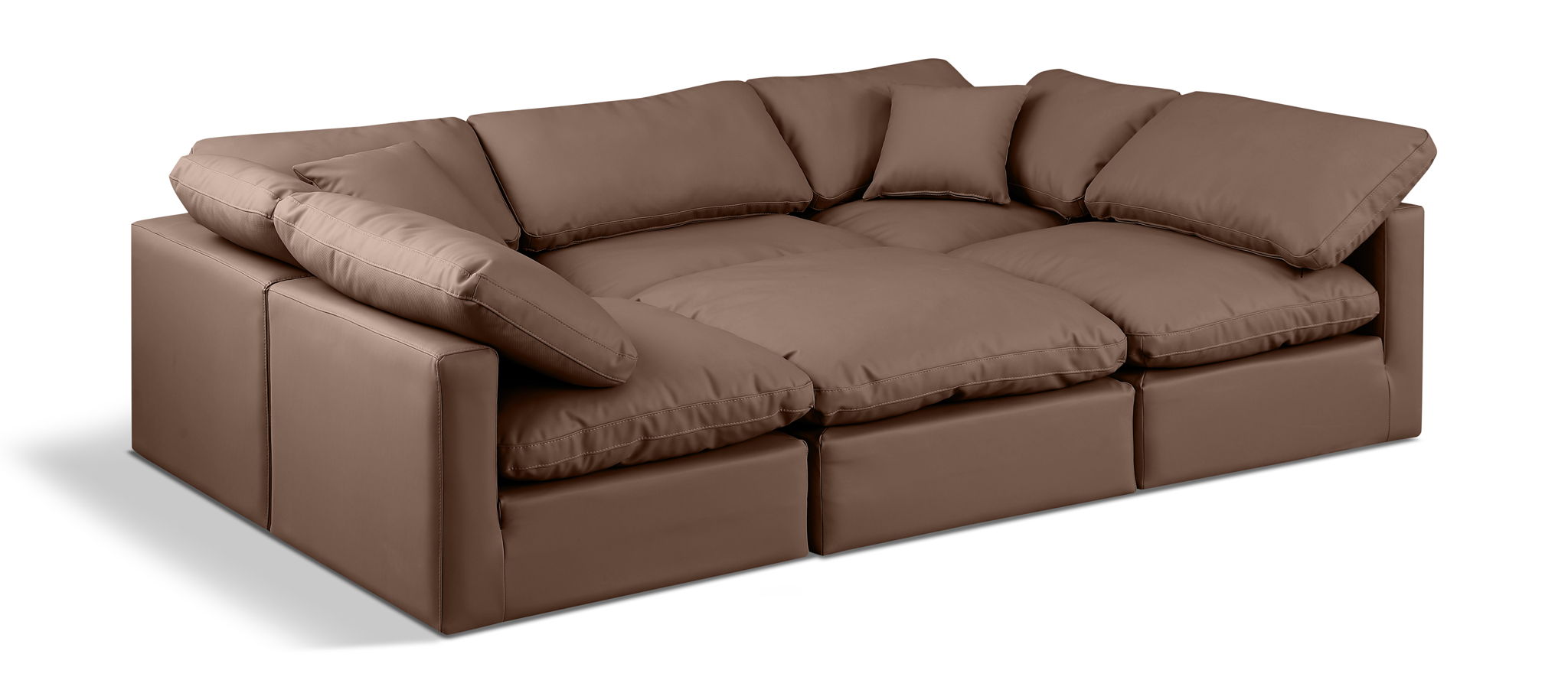 Indulge - Faux Leather 6 Piece Modular Sectional - Urban Living Furniture (Los Angeles, CA)