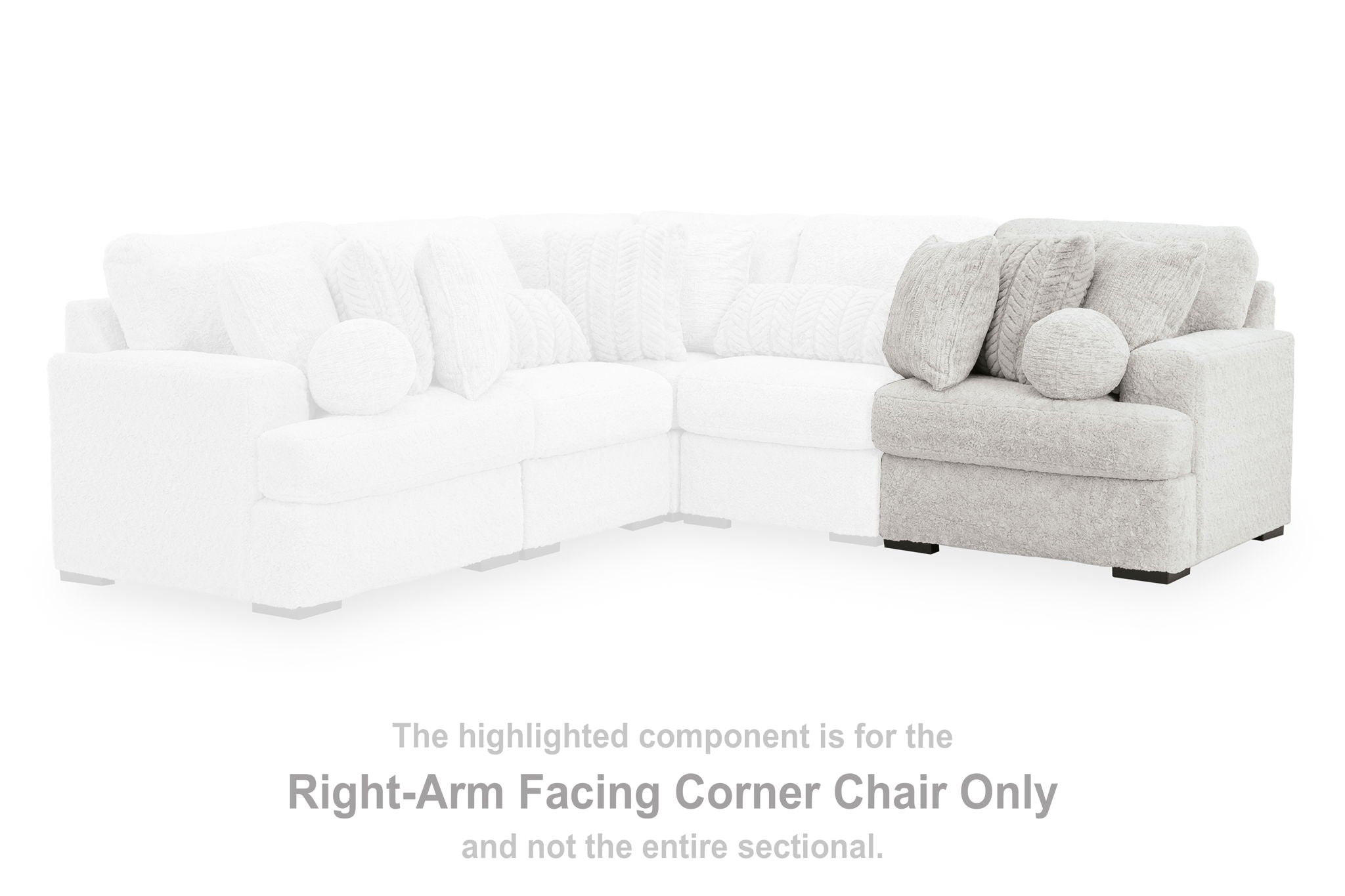 Cuddle Plush - Arctic - RAF Corner Chair - Urban Living Furniture (Los Angeles, CA)