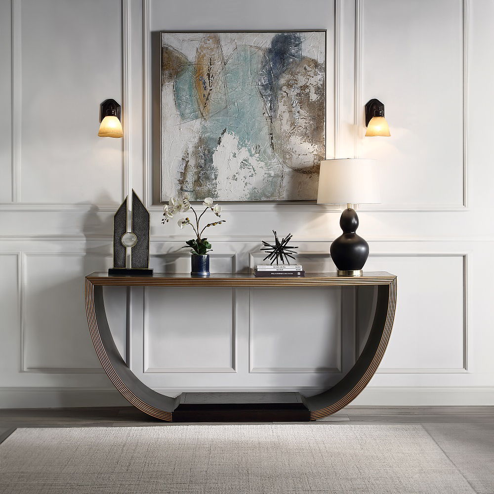 Maceo - Console Table - Black & Gold - Urban Living Furniture (Los Angeles, CA)