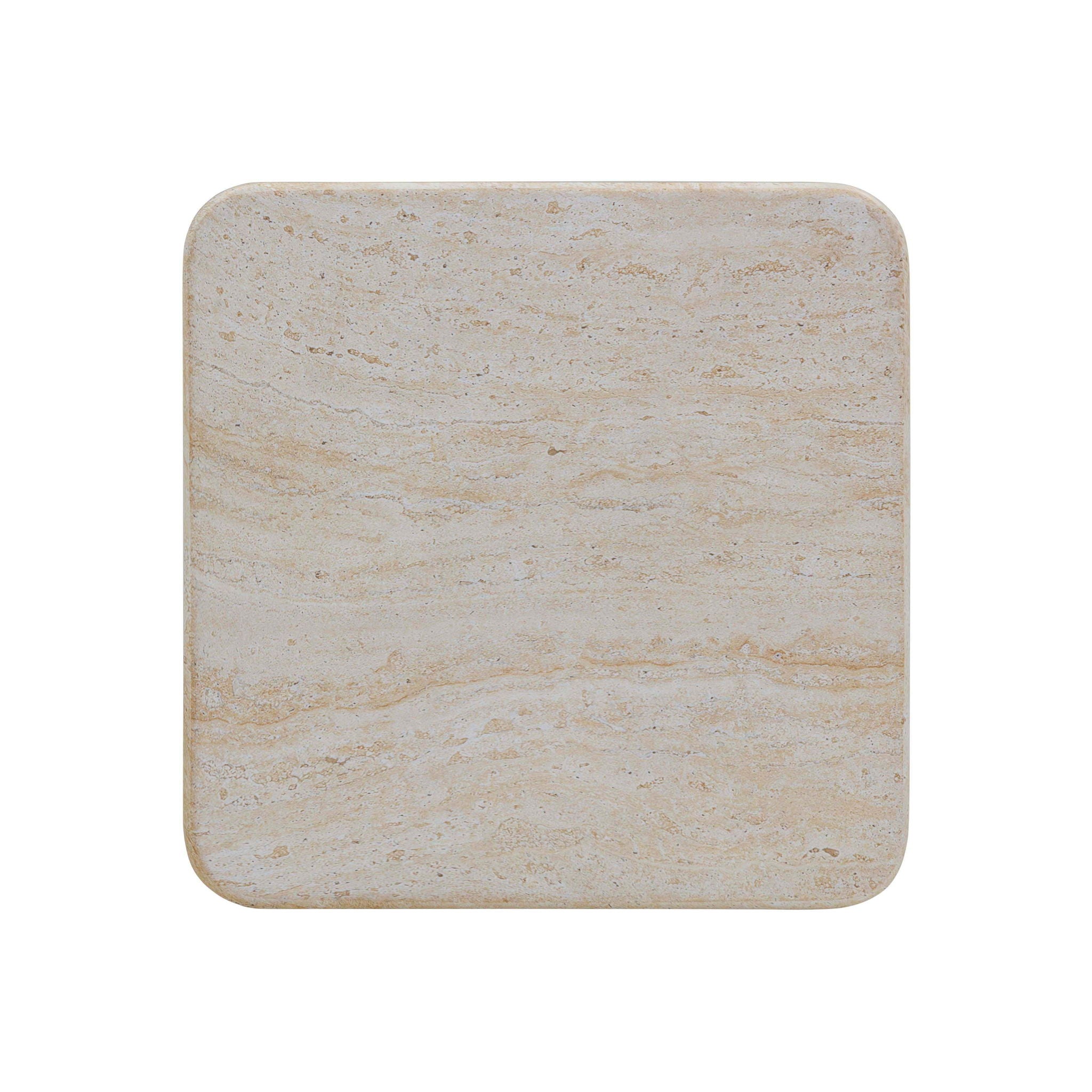 Brut - Concrete Indoor / Outdoor Side Table - Travertine & Breccia - Urban Living Furniture (Los Angeles, CA)