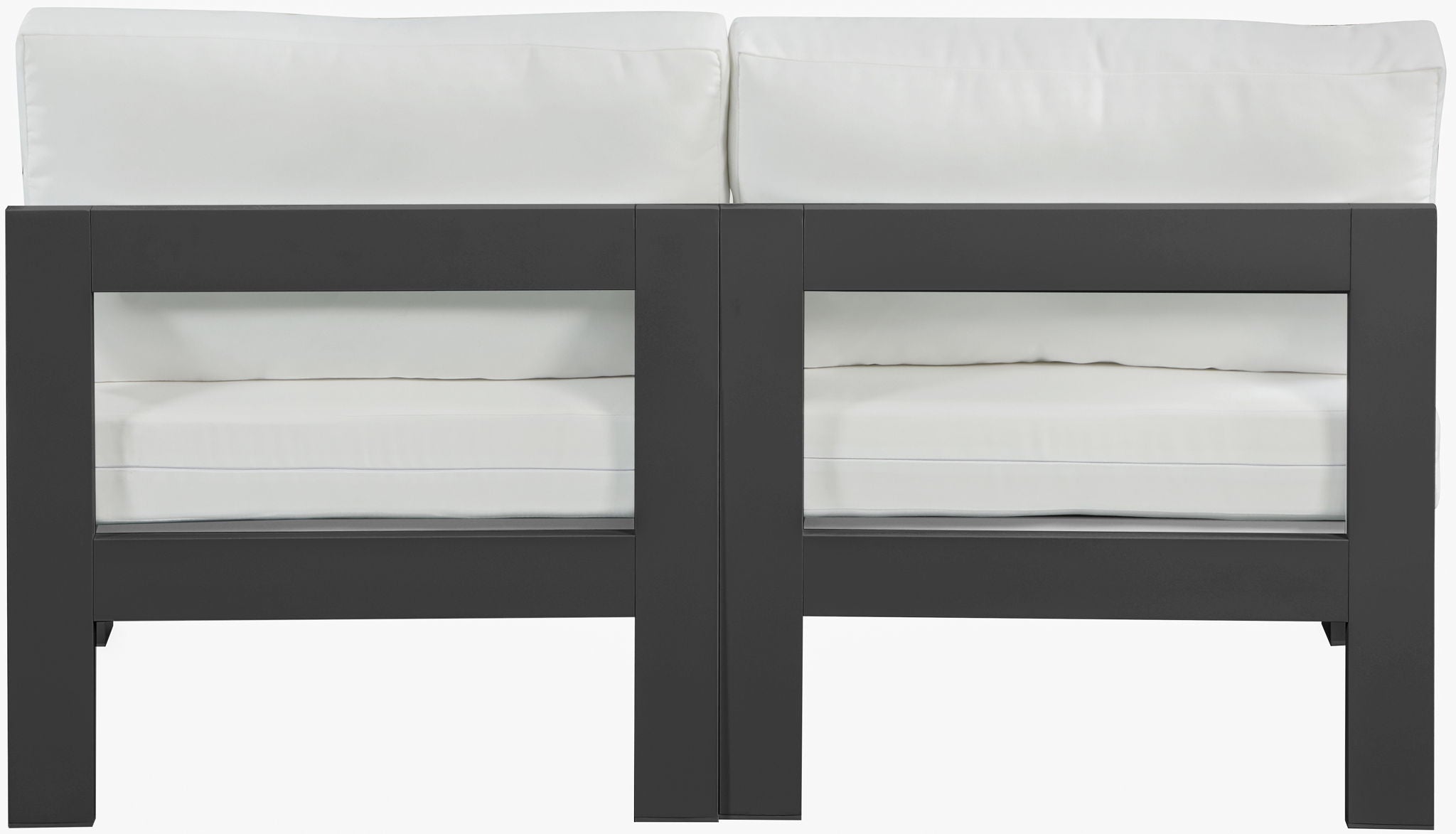 Nizuc - Outdoor Patio 2 Seat Armless Modular Sofa With Gray Frame - Urban Living Furniture (Los Angeles, CA)