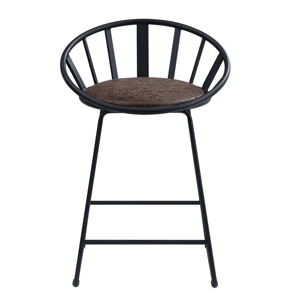Zudora - Counter Height Chair (Set of 2) - Synthetic Leather & Black - Urban Living Furniture (Los Angeles, CA)