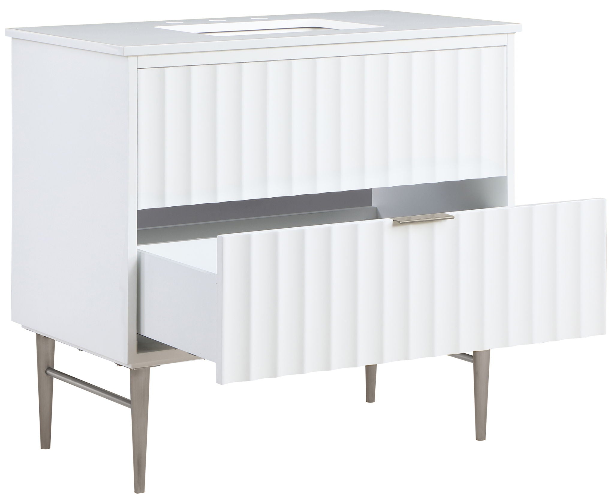 Modernist - Bathroom Vanity With Chrome Legs - Urban Living Furniture (Los Angeles, CA)