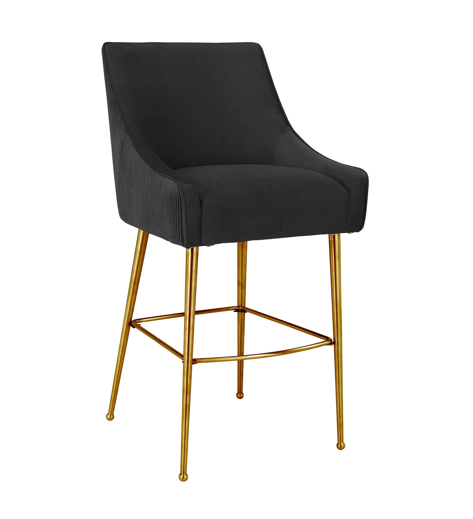 Beatrix - Pleated Velvet Stool - Urban Living Furniture (Los Angeles, CA)