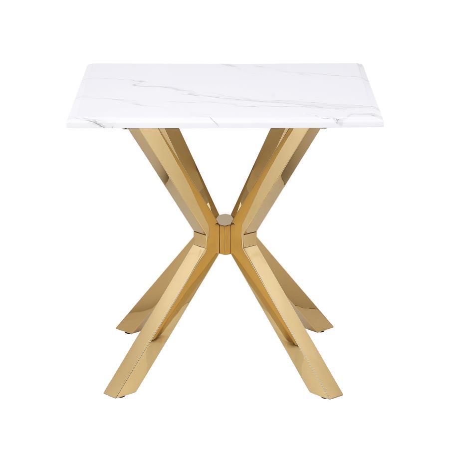 Visalia - Faux Marble End Table Top - White - Urban Living Furniture (Los Angeles, CA)