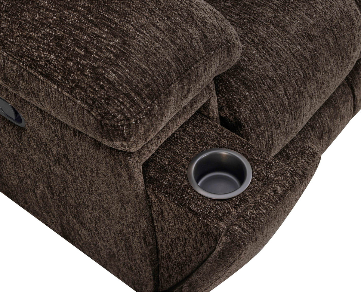 Bronco - Manual Left Arm Facing Recliner - Plush Umber