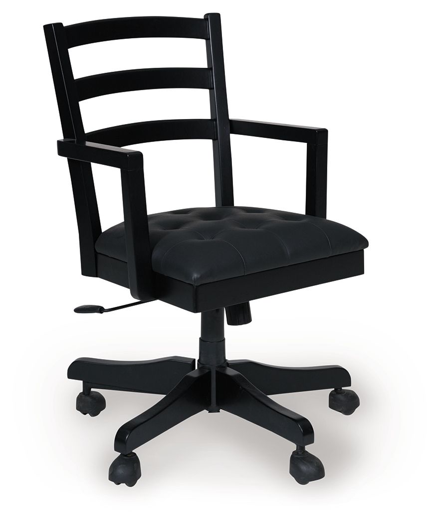 Wildenauer - Brown / Black - Home Office Swivel Desk Chair - Urban Living Furniture (Los Angeles, CA)