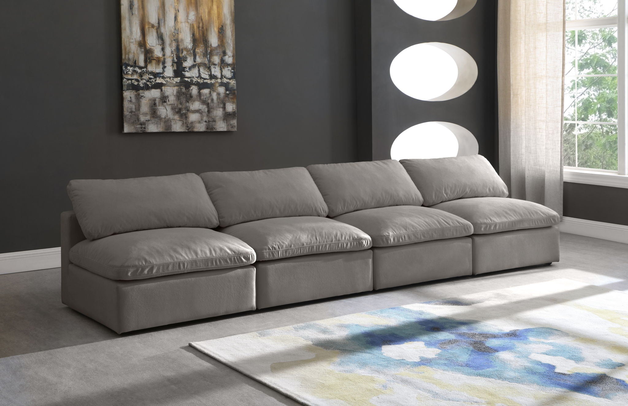 Plush - Modular Armless 4 Seat Sofa - Urban Living Furniture (Los Angeles, CA)