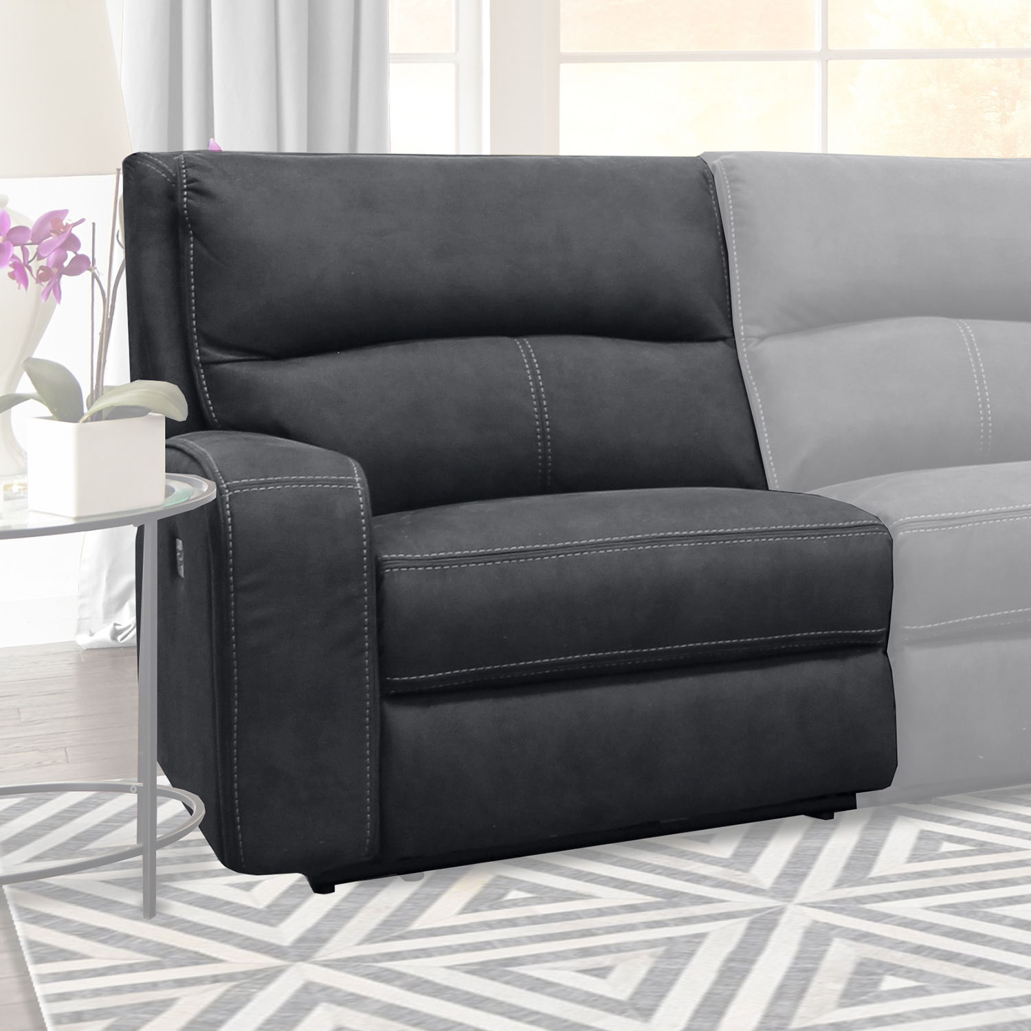 Polaris - Power Left Arm Facing Recliner - Slate - Urban Living Furniture (Los Angeles, CA)