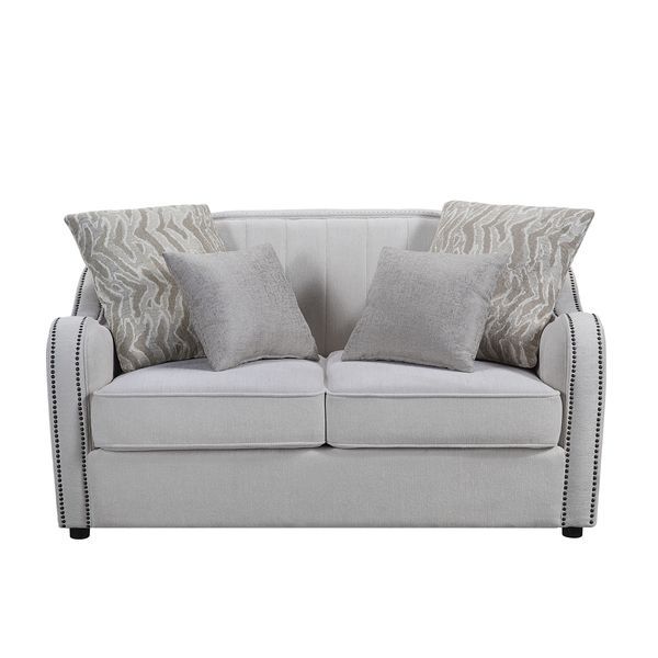 Mahler - Loveseat With 4 Pillows - Beige Linen - Urban Living Furniture (Los Angeles, CA)