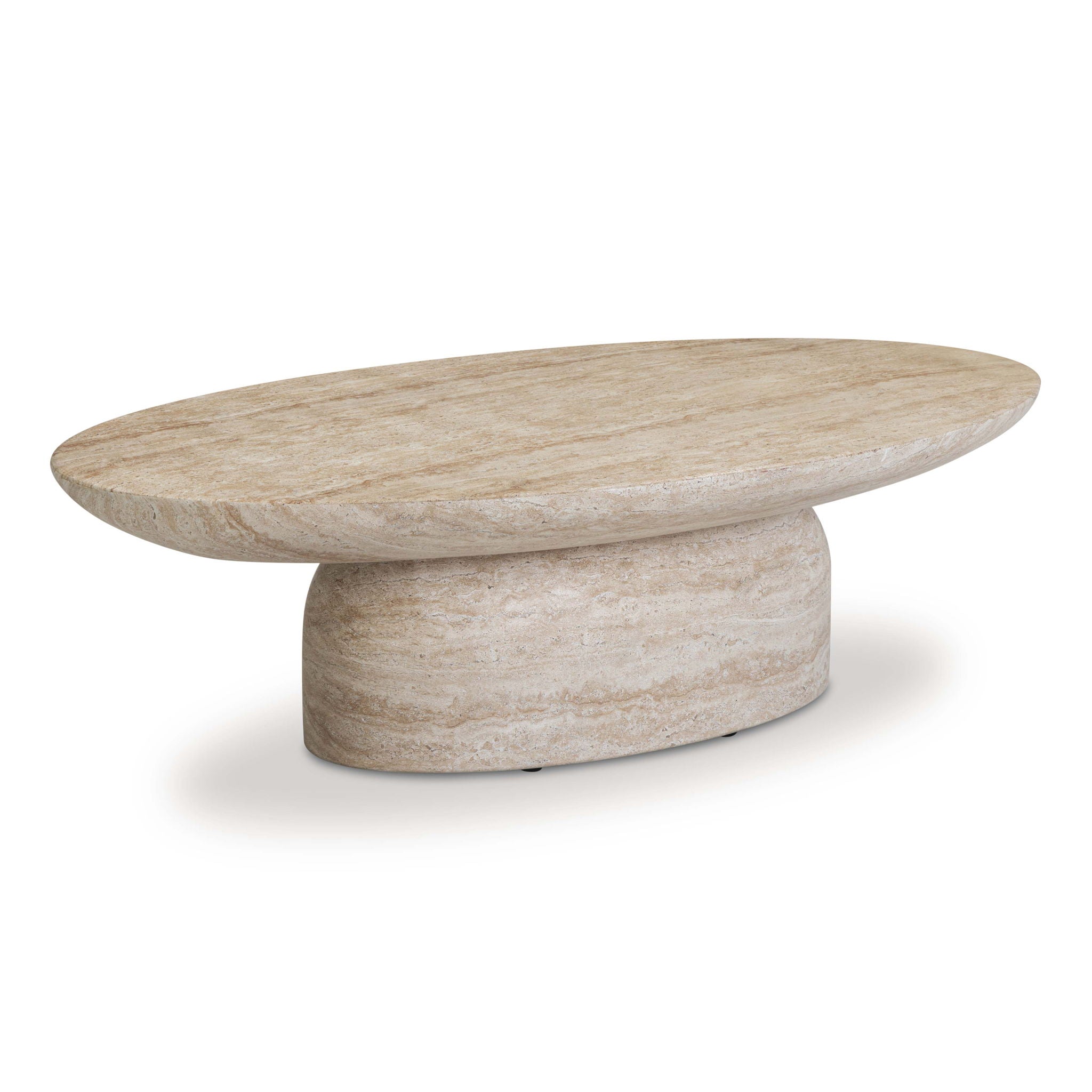 Sonia - Indoor / Outdoor Concrete Coffee Table - Faux Travertine