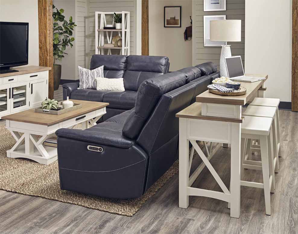 Americana Modern - Everywhere Console With 3 Stools - Cotton - Urban Living Furniture (Los Angeles, CA)