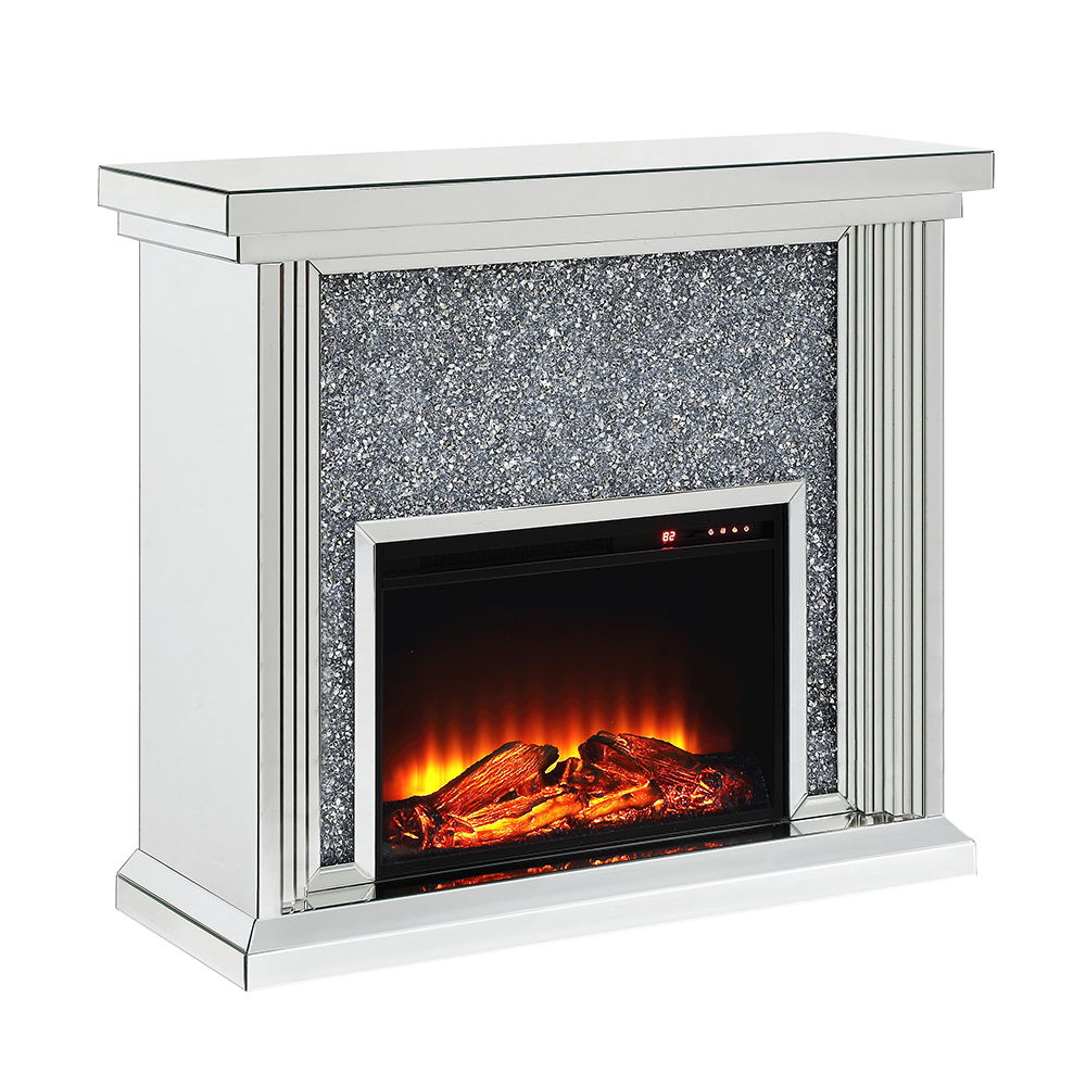 Noralie - 40" Fireplace - Mirrored & Faux Diamonds - Urban Living Furniture (Los Angeles, CA)