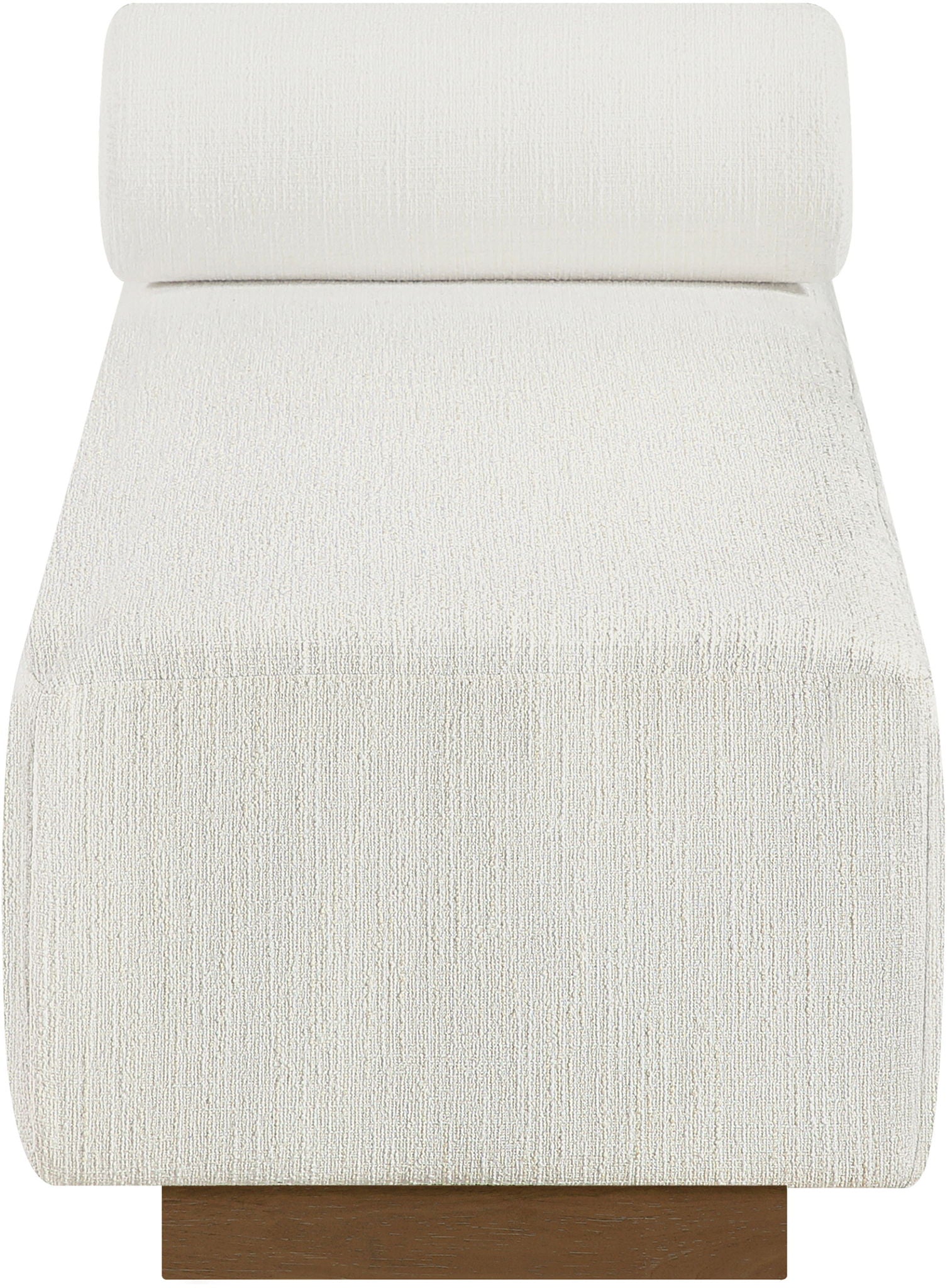 Zephyr - Linen Textured Fabric Upholstered Chaise - Painted Brown Walnut Base - Urban Living Furniture (Los Angeles, CA)