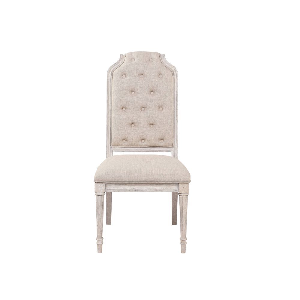 Wynsor - Side Chair (Set of 2) - Fabric & Antique Champagne - Urban Living Furniture (Los Angeles, CA)