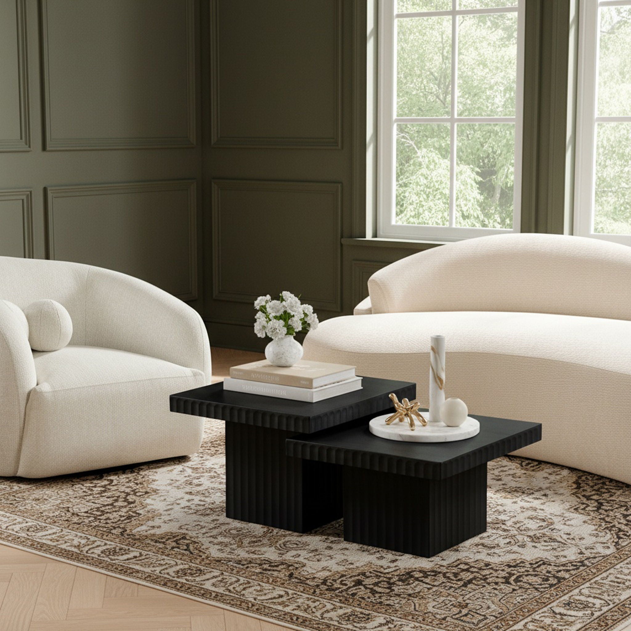 Spencer - 15" Oak Veneer 2 Piece Coffee Table - Urban Living Furniture (Los Angeles, CA)