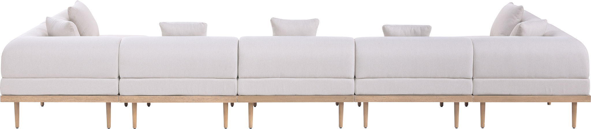 Laguna - 7 Piece Resilient Water Resistant Fabric 142" Upholstered Outdoor Patio Modular Sectional - Urban Living Furniture (Los Angeles, CA)