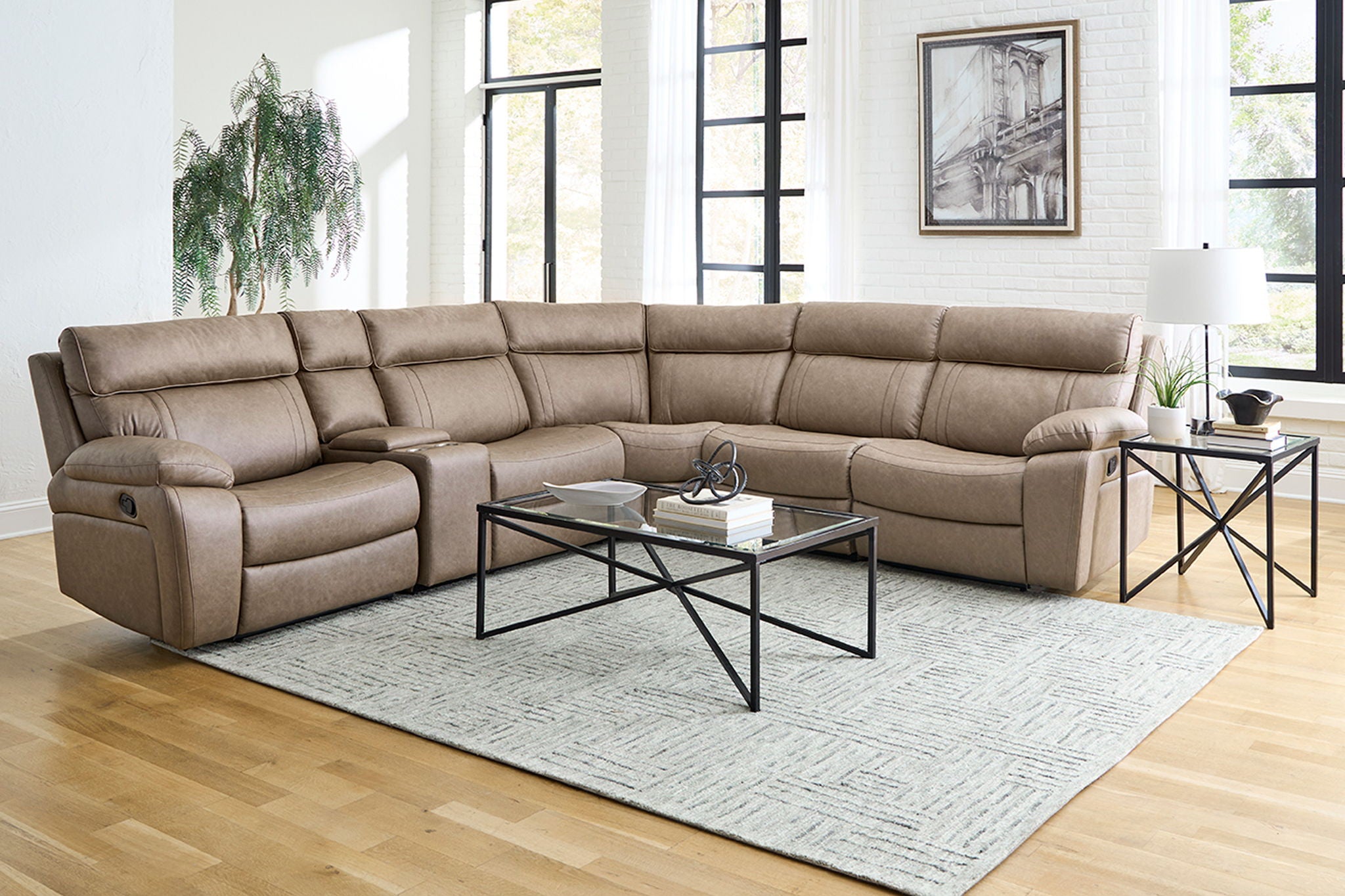 Theon - Modular Manual Reclining Sectional And Entertainment Console - Urban Living Furniture (Los Angeles, CA)