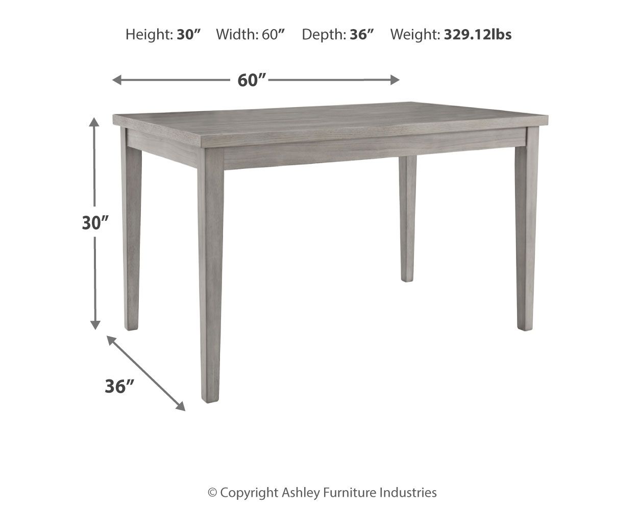 Parellen - Gray - Rectangular Dining Room Table - Urban Living Furniture (Los Angeles, CA)