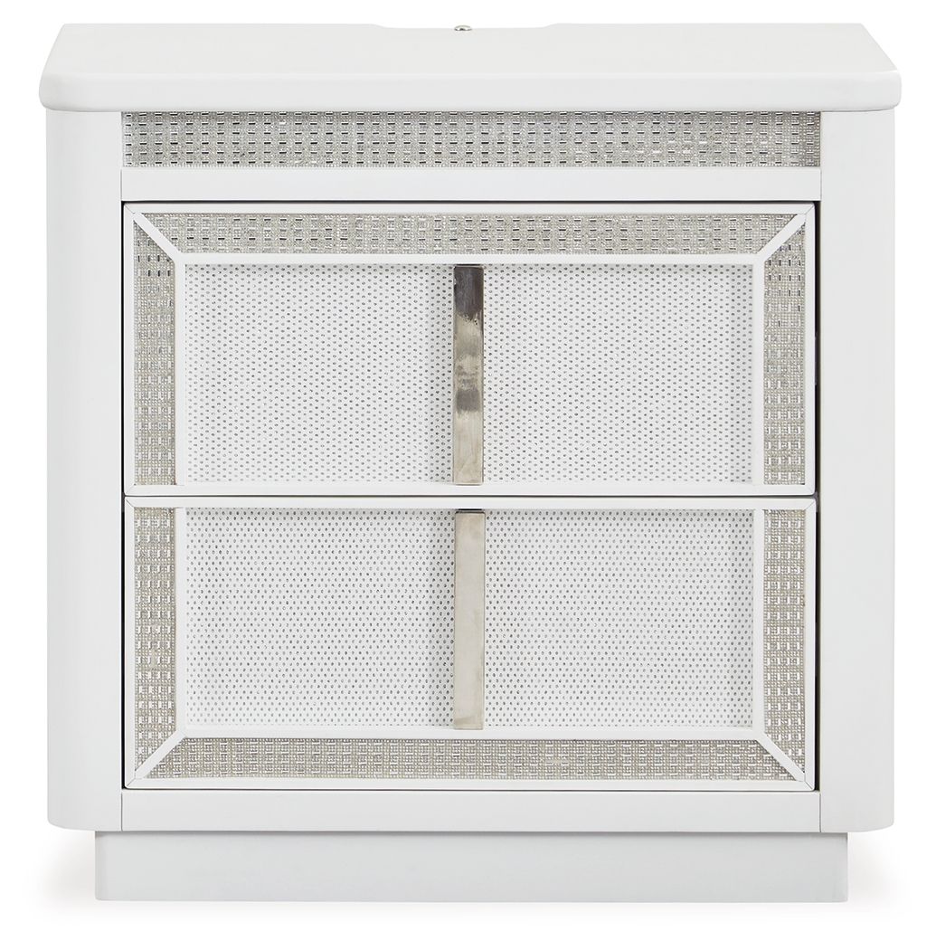 Chalanna - White - Two Drawer Night Stand - Urban Living Furniture (Los Angeles, CA)