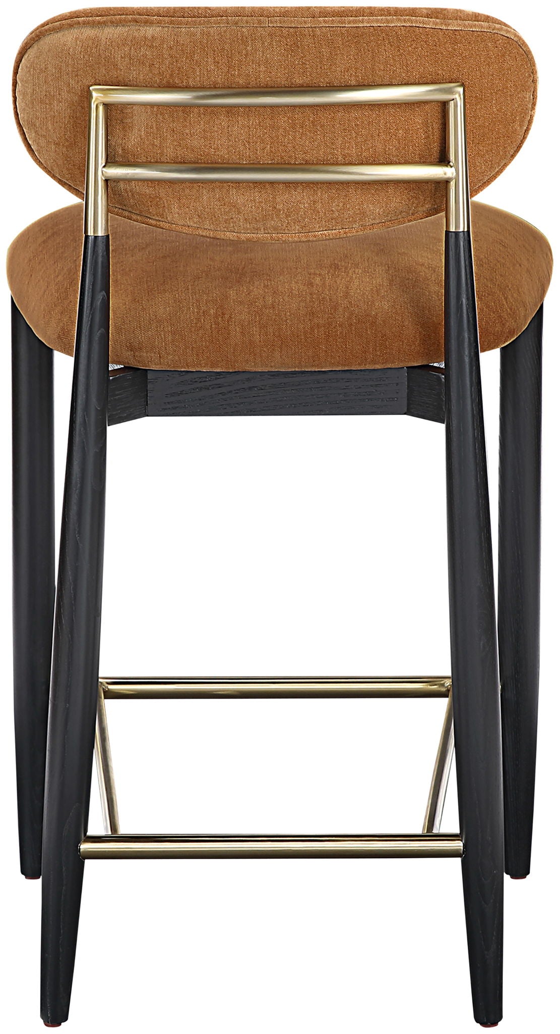 Riccio - Fabric Stool - Black Frame