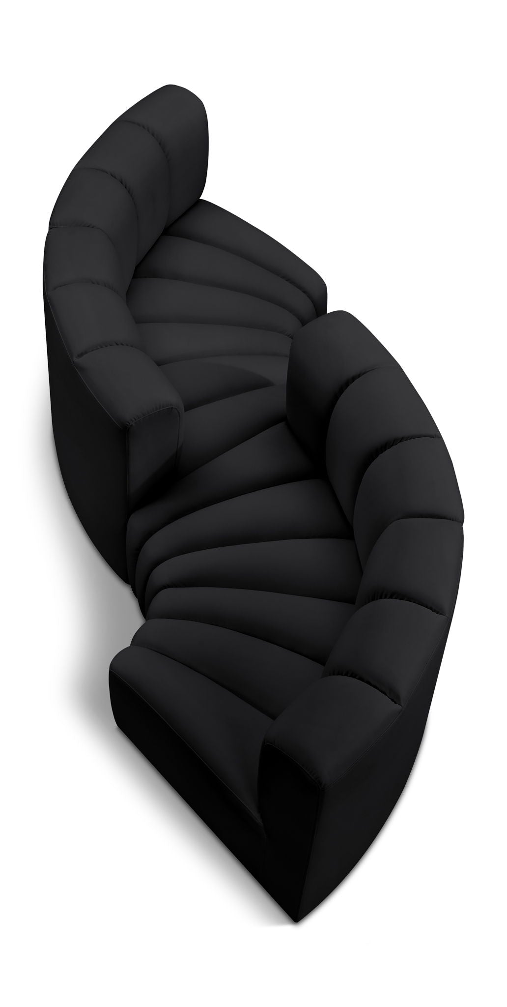 Arc - Faux Leather 4 Piece Curved Modular Sofa - Urban Living Furniture (Los Angeles, CA)