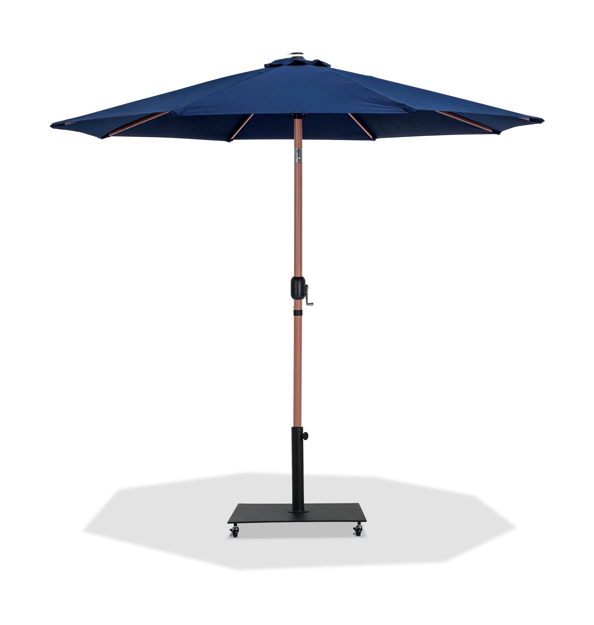 Fiji - Aluminum Patio Umbrella With Square Black And Teak Base - Urban Living Furniture (Los Angeles, CA)