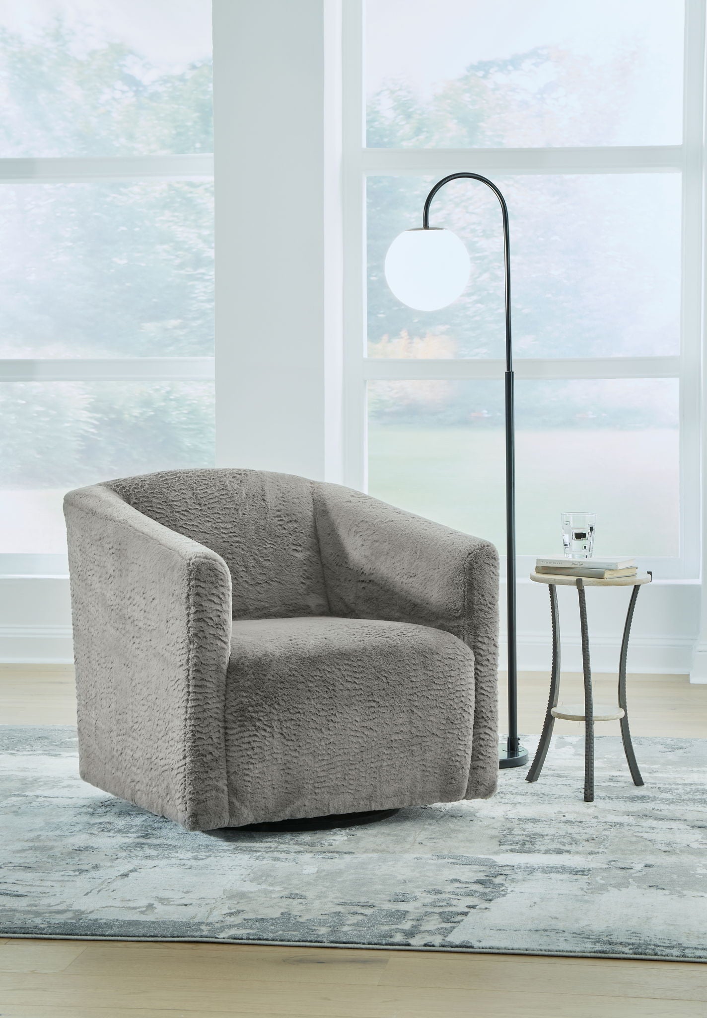 Bramner - Charcoal - Swivel Accent Chair - Urban Living Furniture (Los Angeles, CA)