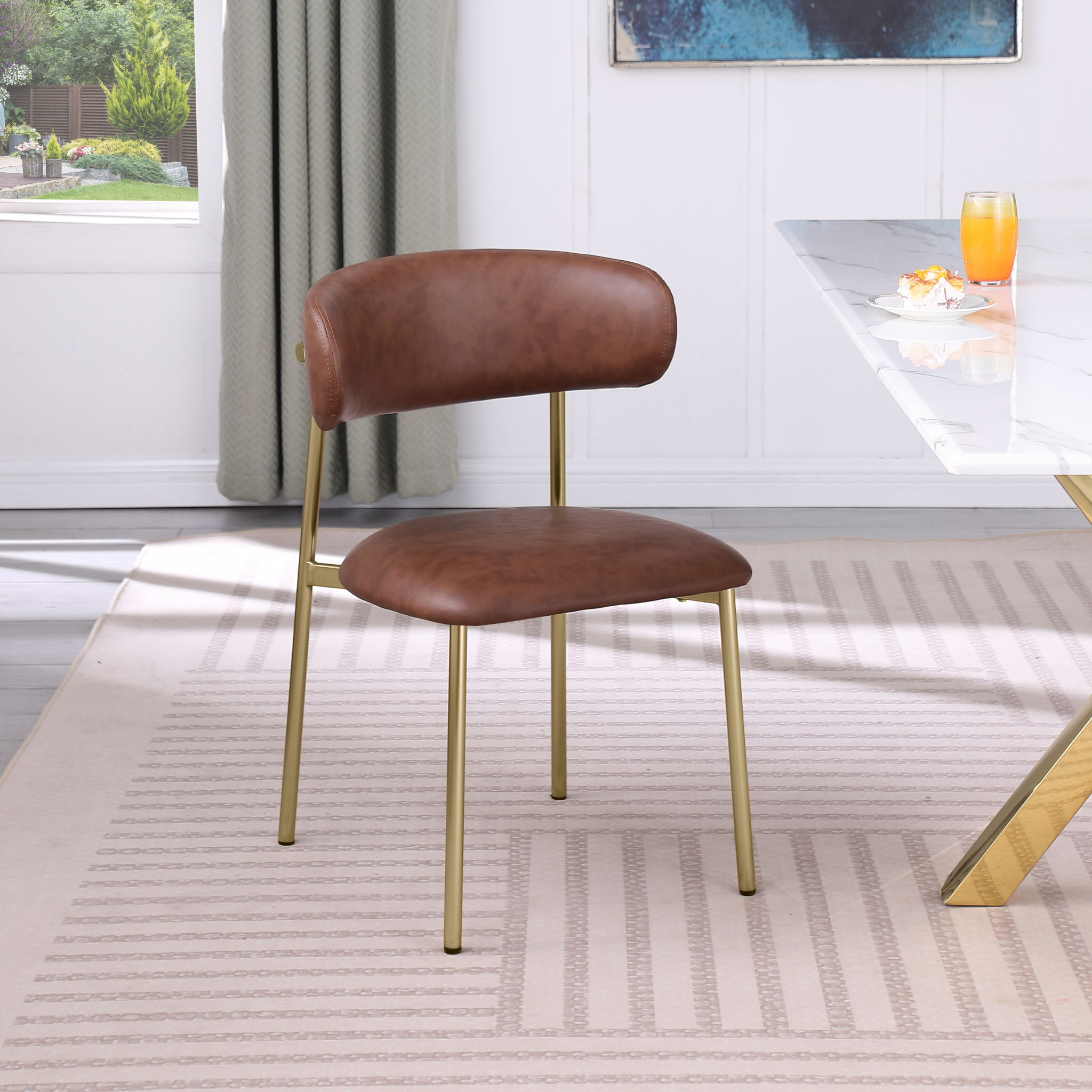 Lupita - Dining Chair With Brushed Gold Legs (Set of 2) - Urban Living Furniture (Los Angeles, CA)