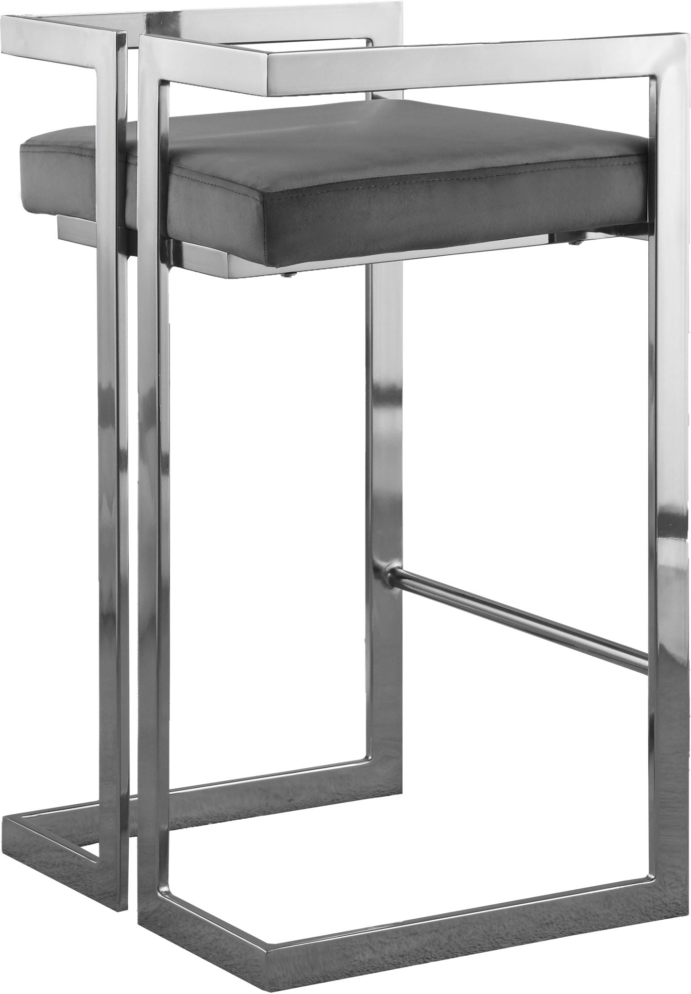 Ezra - Stool with Chrome Legs (Set of 2) - Urban Living Furniture (Los Angeles, CA)