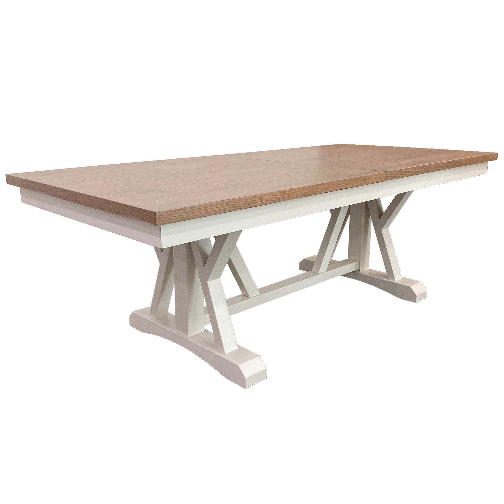 Americana Modern Dining - Extendable Trestle Table With 8 Upholstered Chairs - Cotton - Urban Living Furniture (Los Angeles, CA)
