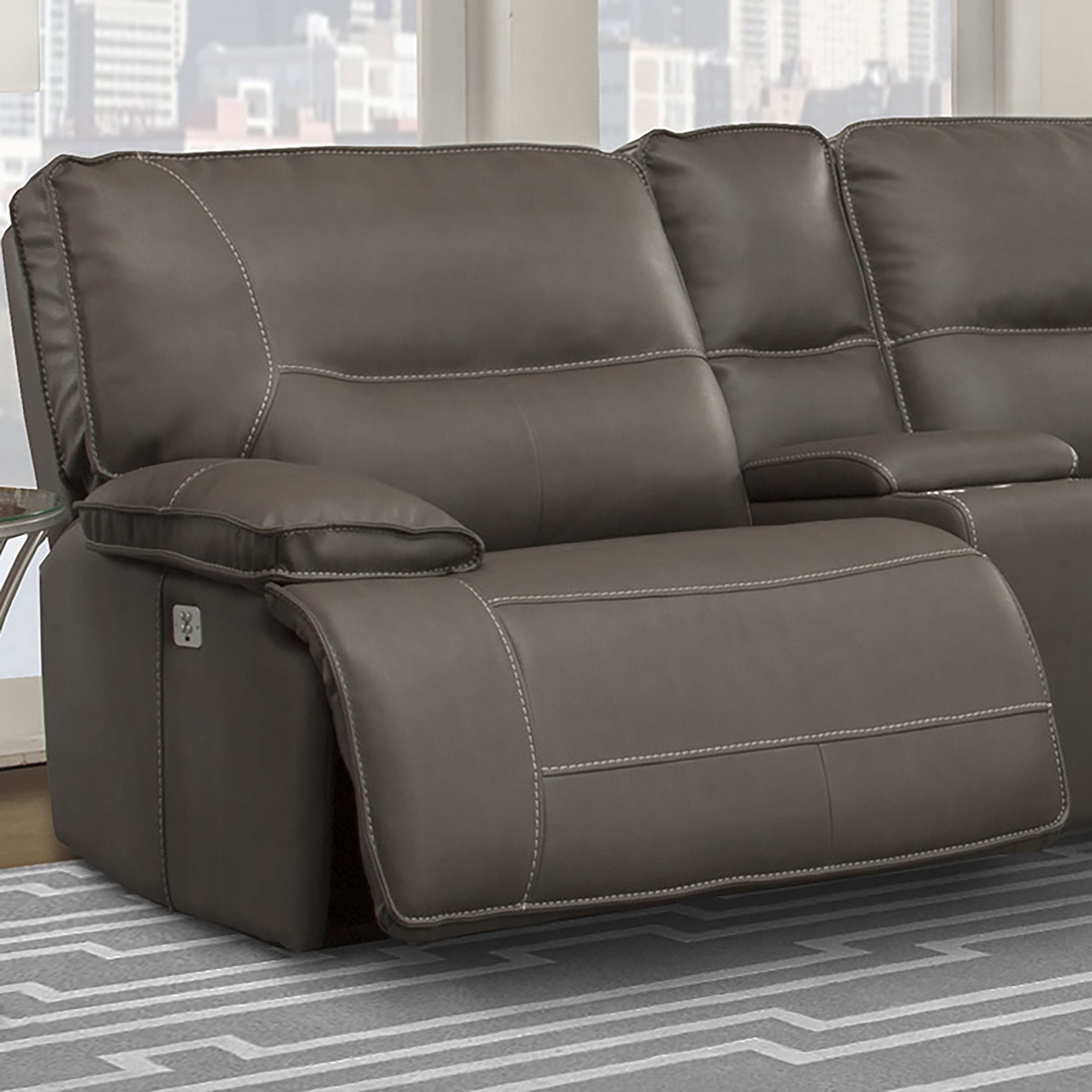 Spartacus - Power Left Arm Facing Recliner - Haze - Urban Living Furniture (Los Angeles, CA)