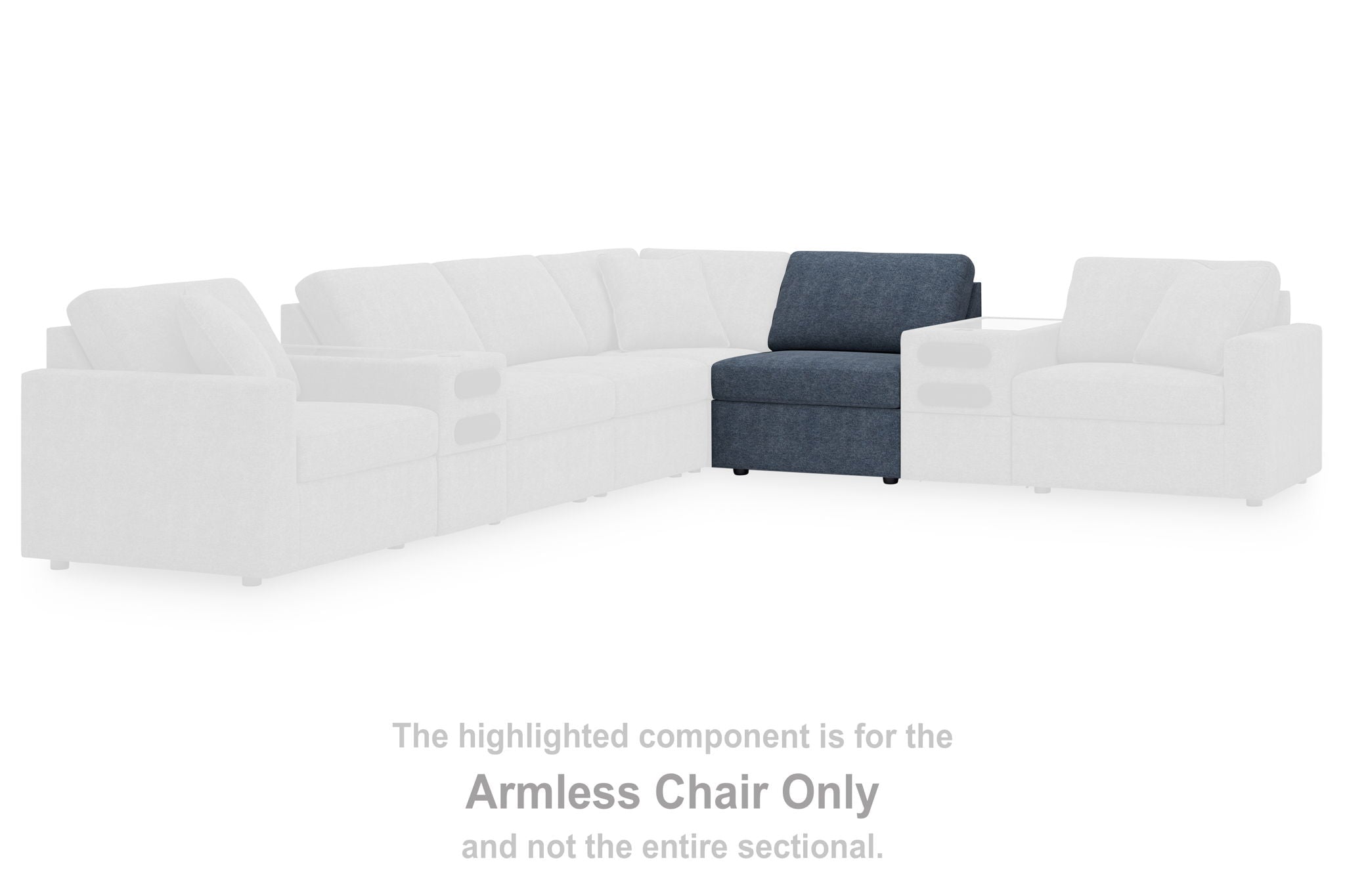 Modmax - Armless Chair - Ink - Urban Living Furniture (Los Angeles, CA)