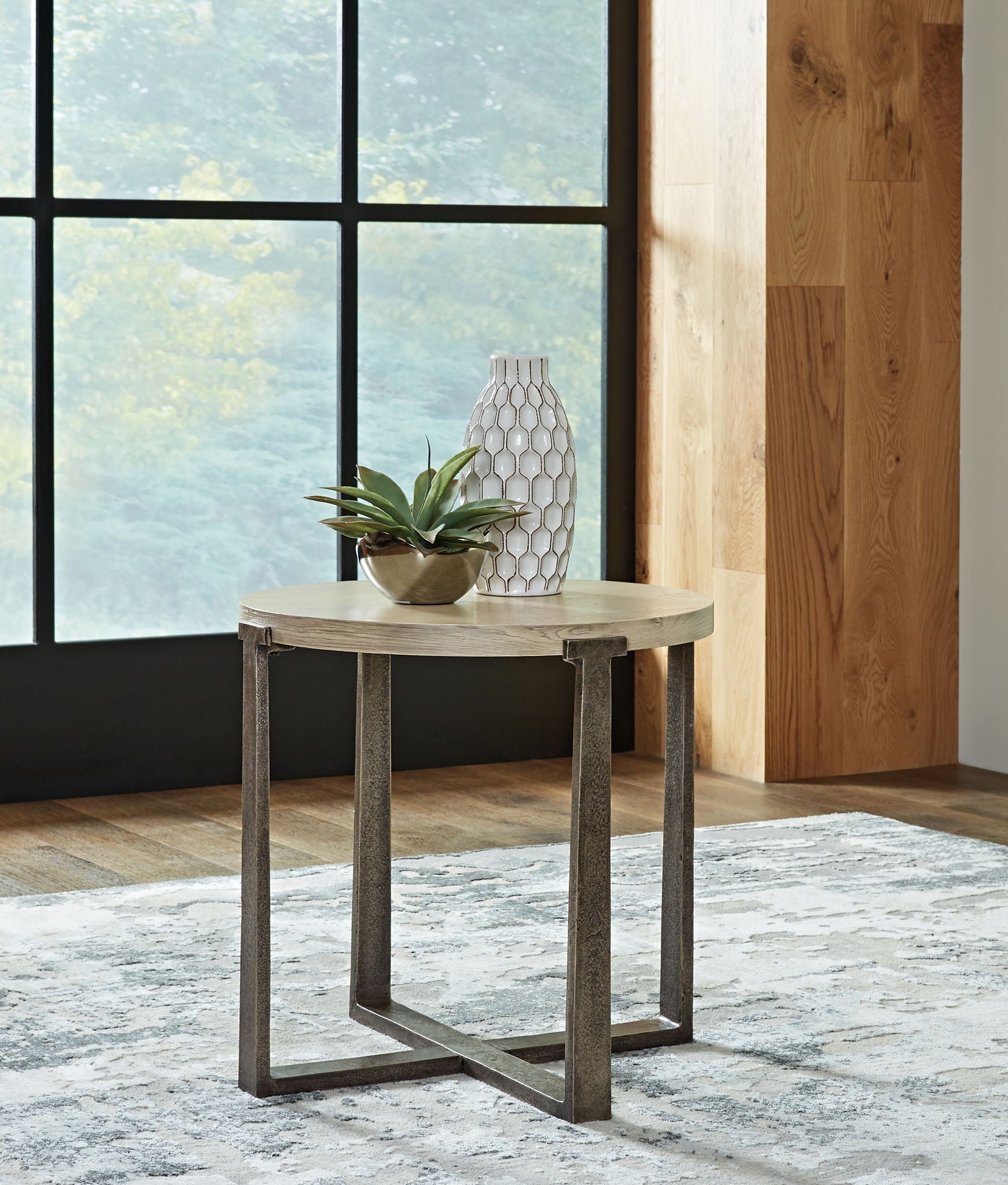 Dalenville - Gray - Round End Table - Urban Living Furniture (Los Angeles, CA)