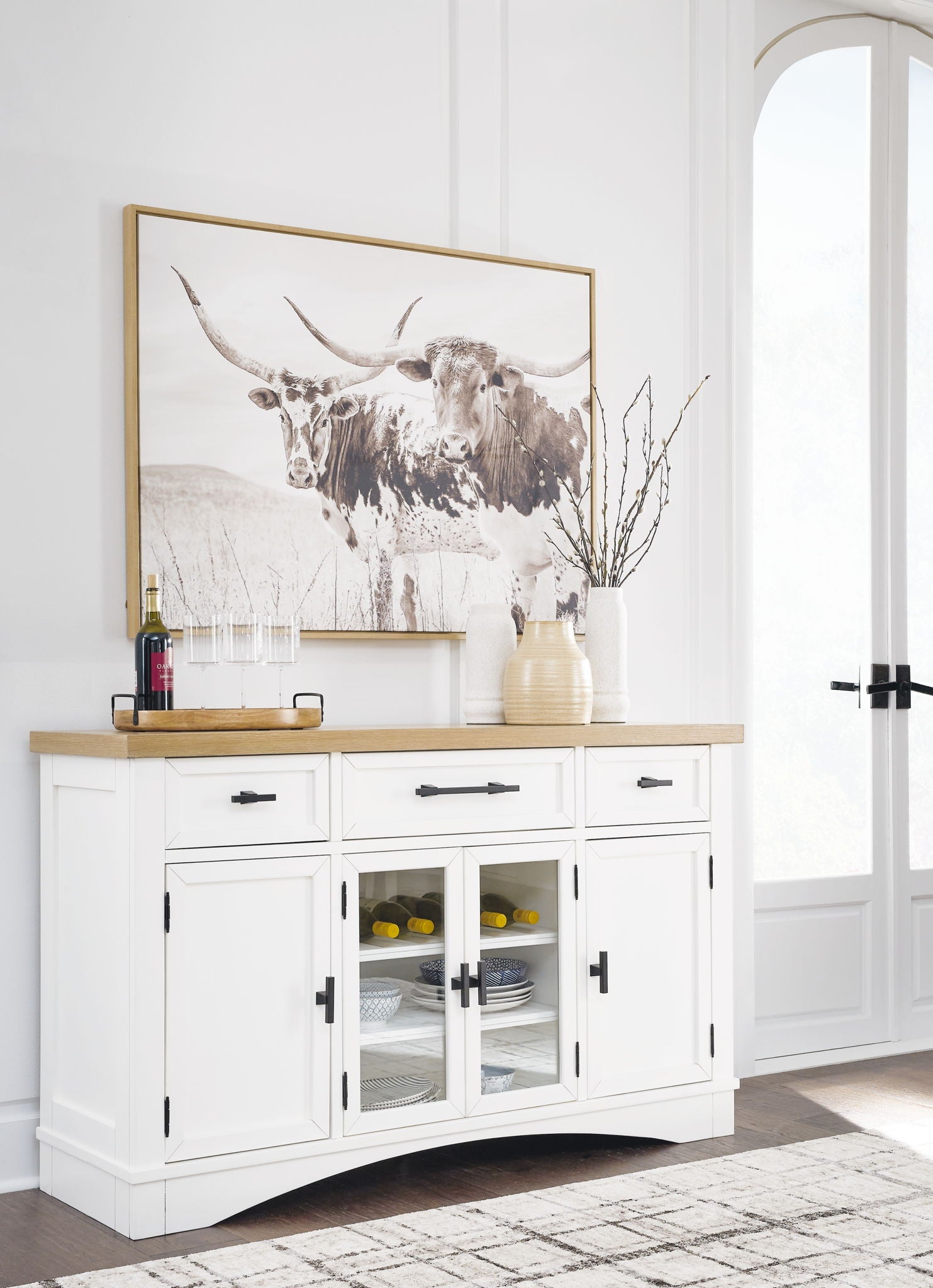 Ashbryn - White / Natural - Dining Room Server - Urban Living Furniture (Los Angeles, CA)
