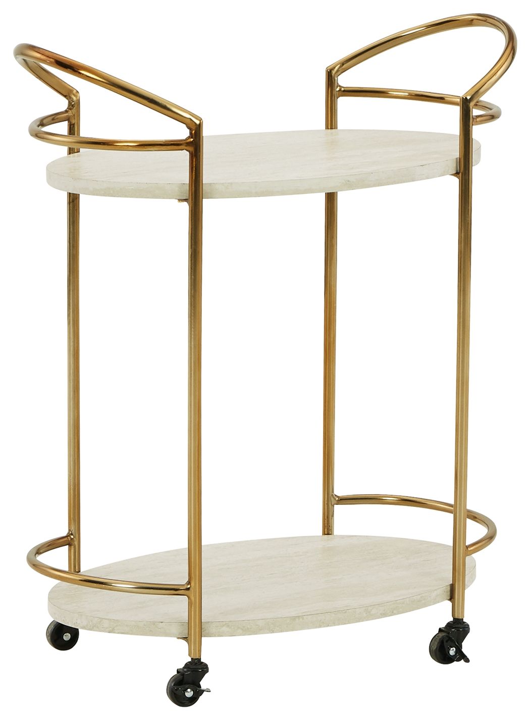 Tarica - Cream / Gold Finish - Bar Cart - Urban Living Furniture (Los Angeles, CA)