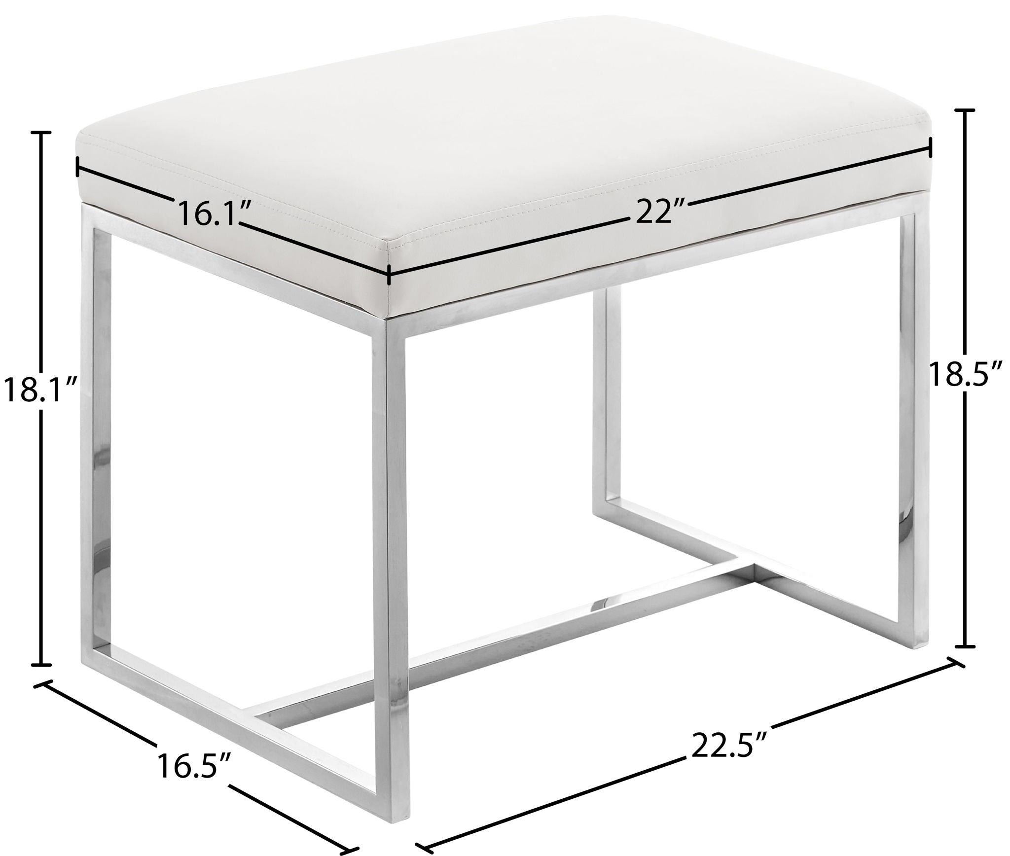 Monroe - Stool Ottoman - Urban Living Furniture (Los Angeles, CA)